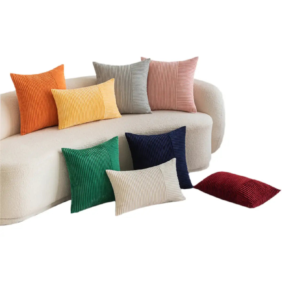 Hyper Cover Corduroy Cushion Cover | Geometric Striped Throw Pillow Case | Cushion Covers | Brilliant Home Living