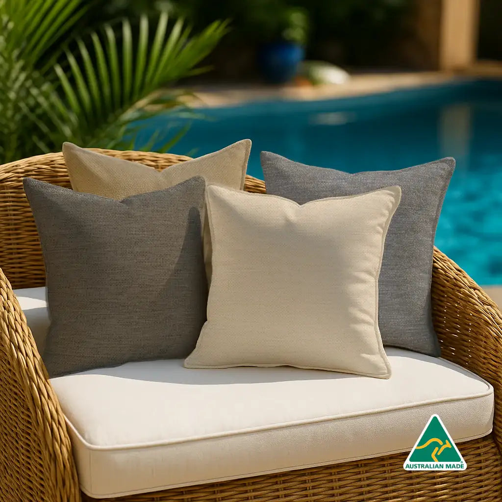Hyper Cover Eterna Outdoor Cushion Covers | Warwick Lomani Fabric | Australian Made - Pumice - 30x50 cm