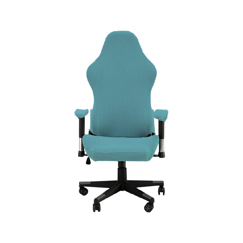 Hyper Cover Jacquard Gaming Chair Cover | Stretch Computer Office Slipcover (4-Piece Set) - Aqua Mint -