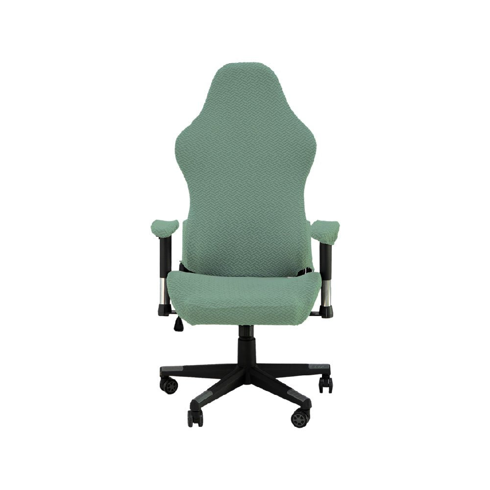 Hyper Cover Jacquard Gaming Chair Cover | Stretch Computer Office Slipcover (4-Piece Set) - Sage Green -