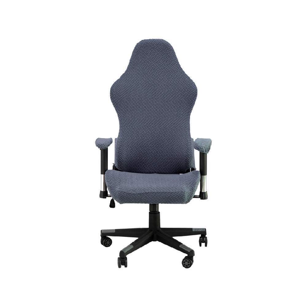 Hyper Cover Jacquard Gaming Chair Cover | Stretch Computer Office Slipcover (4-Piece Set) - Slate -
