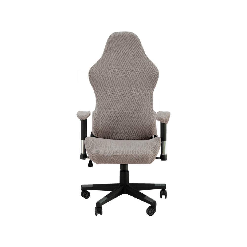 Hyper Cover Jacquard Gaming Chair Cover | Stretch Computer Office Slipcover (4-Piece Set) - Tan -