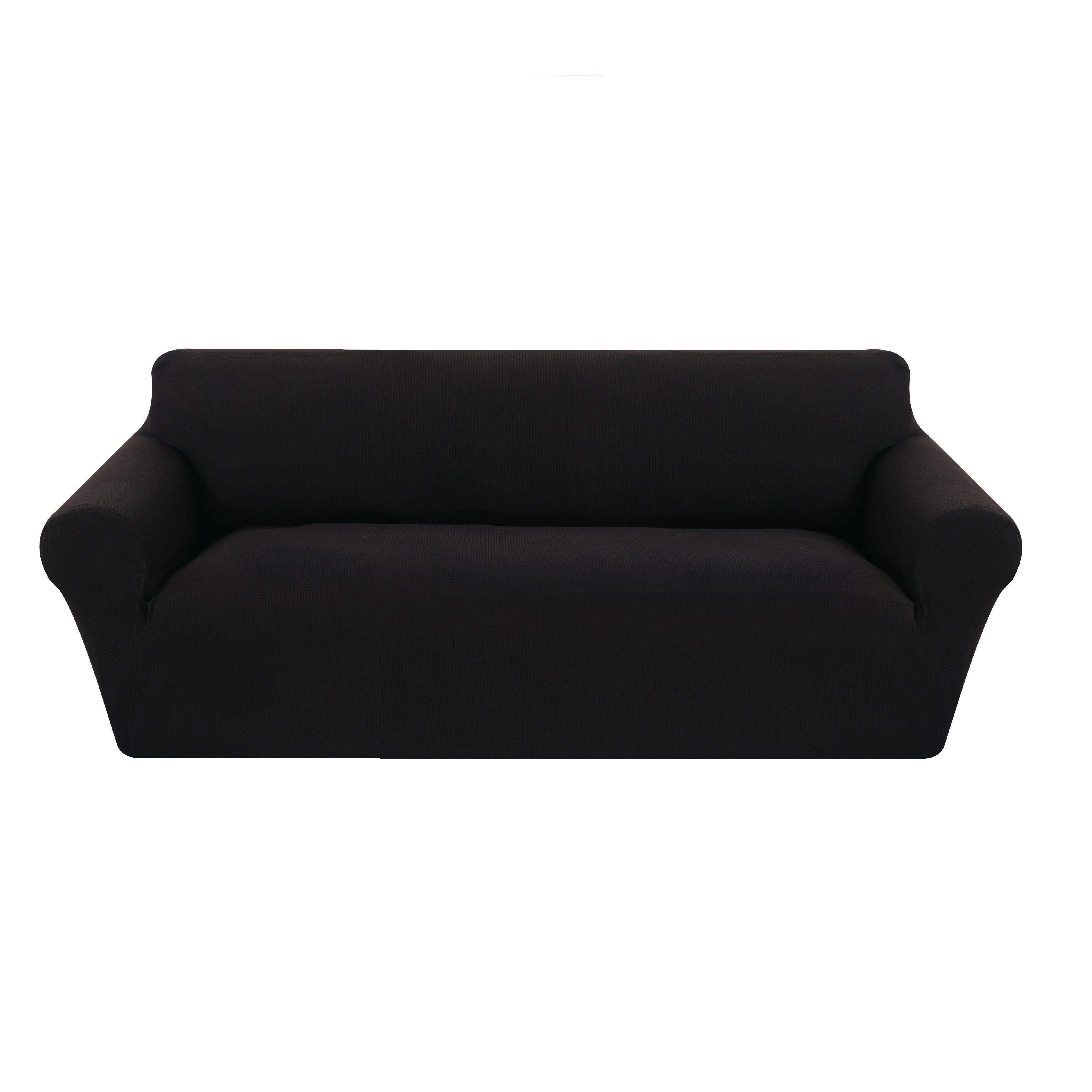 Hyper Cover Jacquard Sofa Cover Black | Stretch Lounge Slipcover | Sofa Covers | Brilliant Home Living