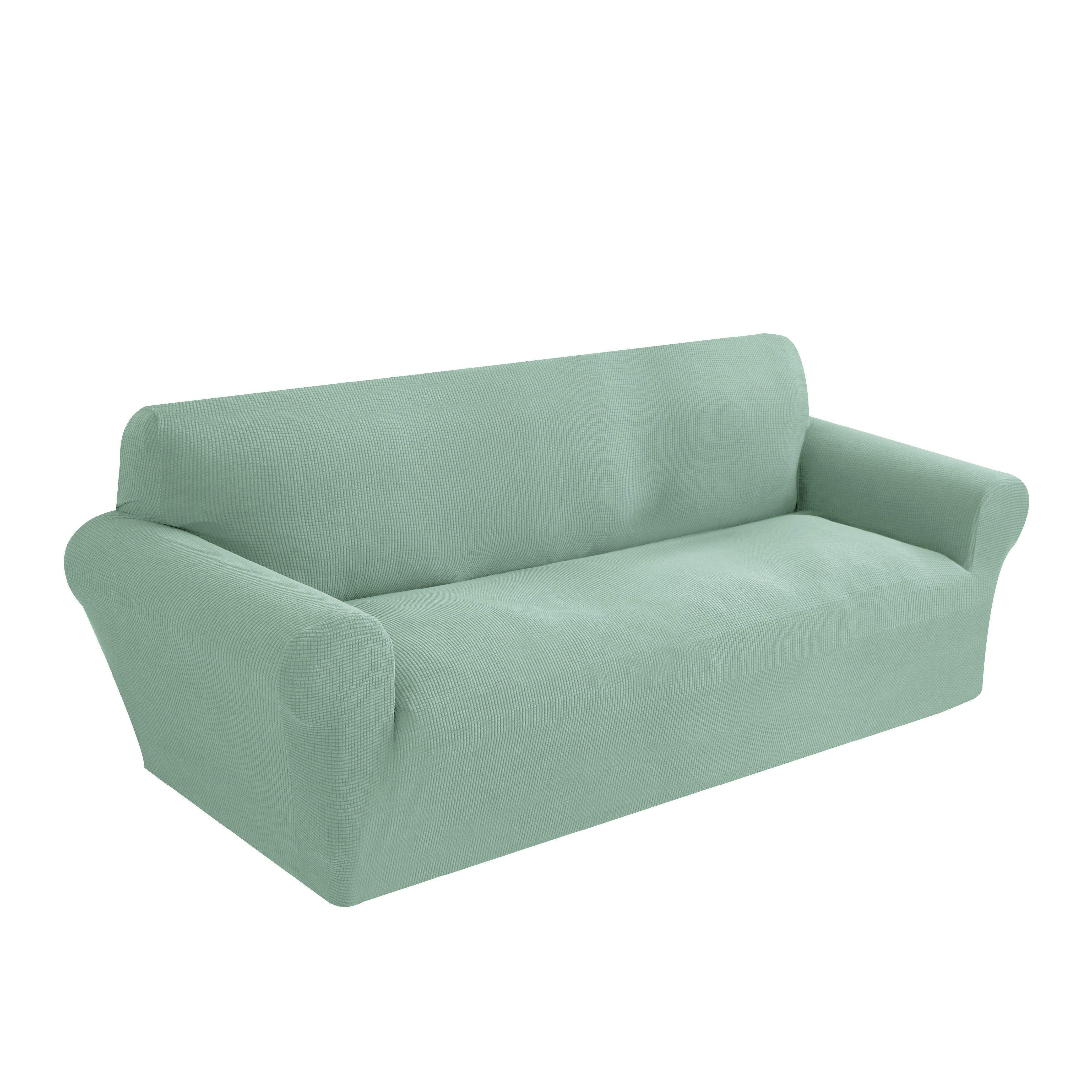 Hyper Cover Jacquard Sofa Cover Emerald Green | Stretch Lounge Slipcover | Sofa Covers | Brilliant Home Living