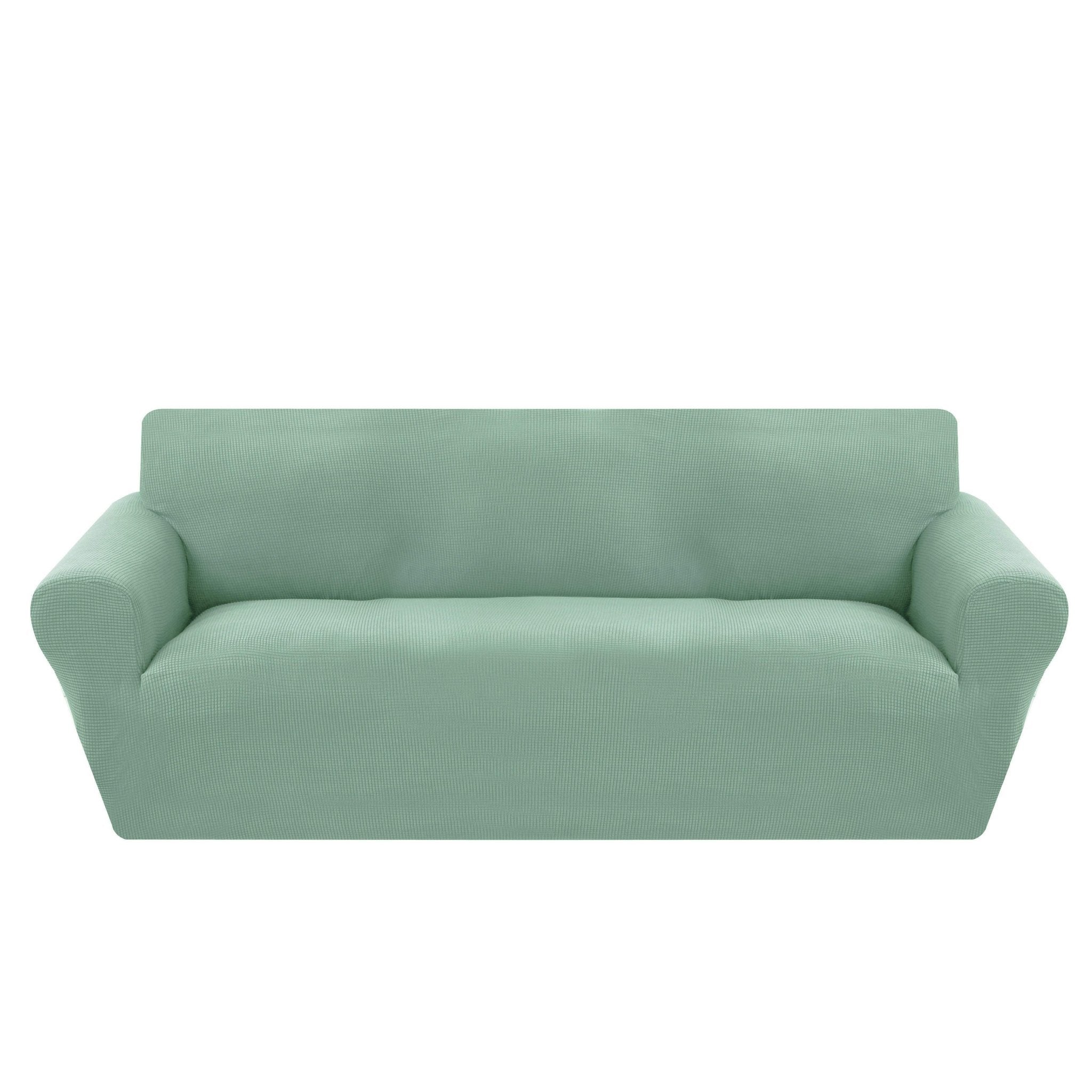 Hyper Cover Jacquard Sofa Cover Emerald Green | Stretch Lounge Slipcover - 2 Seater -