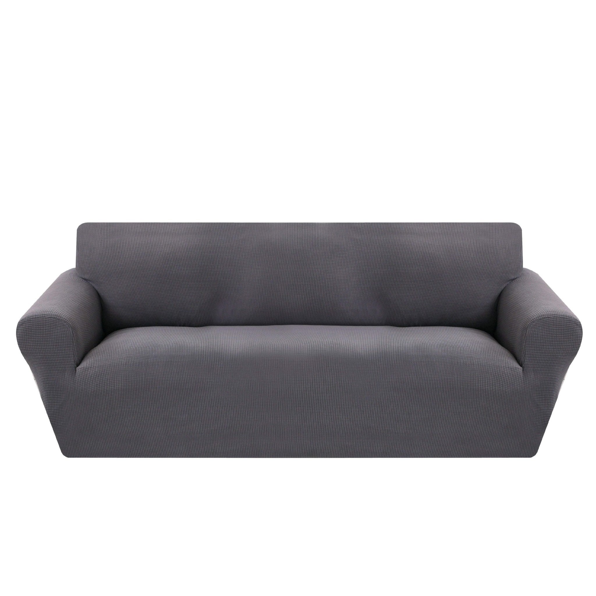 Hyper Cover Jacquard Sofa Cover Grey | Stretch Lounge Slipcover - 2 Seater -