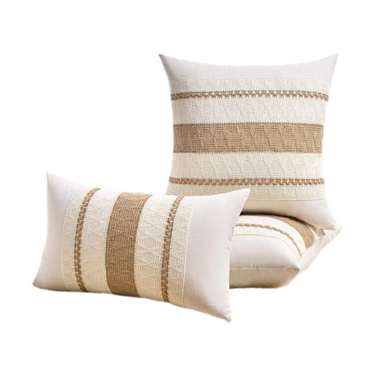 Hyper Cover Mediterranean Boho Cushion Cover | Premium Cotton Linen Blend - Natural Sand - 30x50 cm