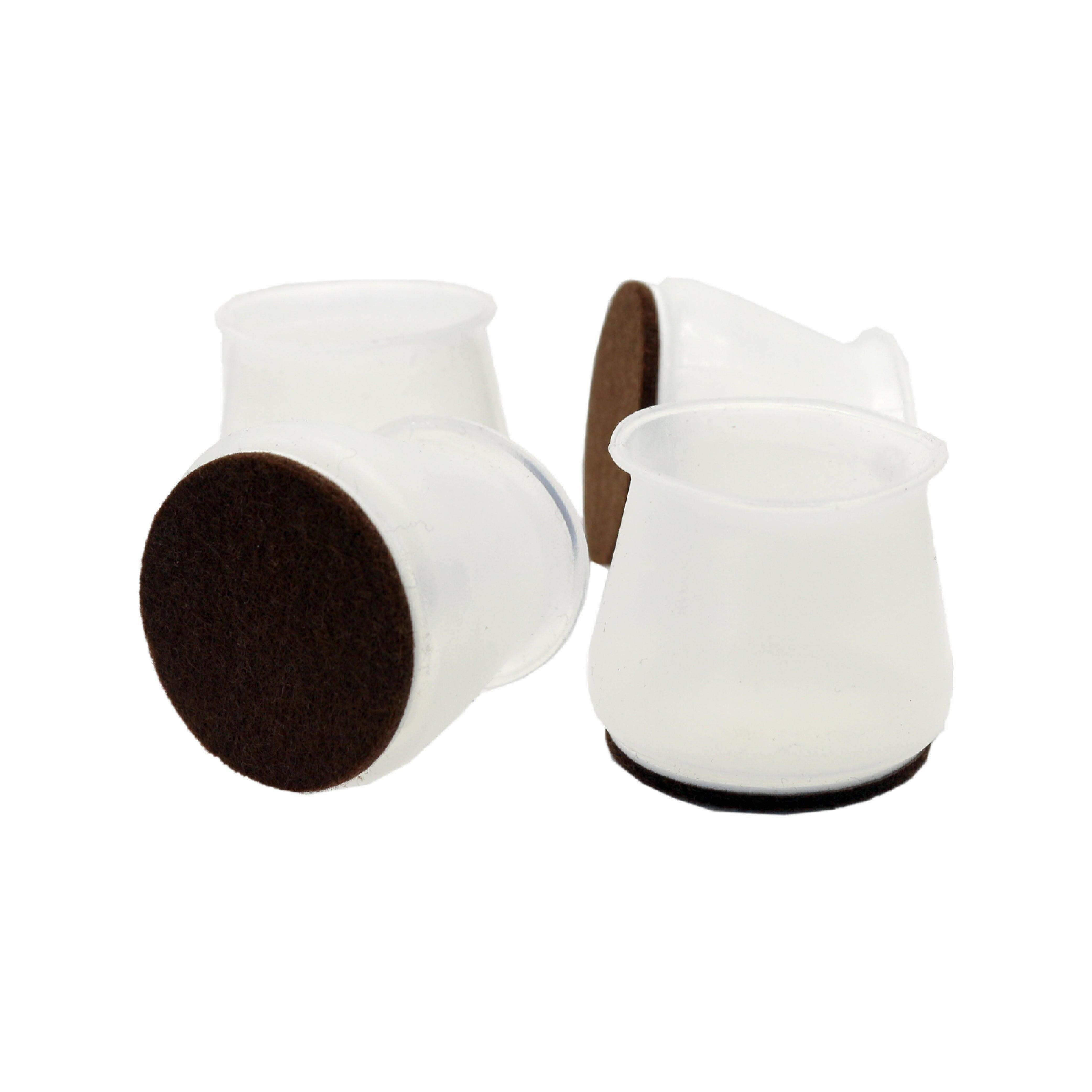 Hyper Cover Silicone Chair Leg Protector with Felt Clear | Furniture Care | Brilliant Home Living