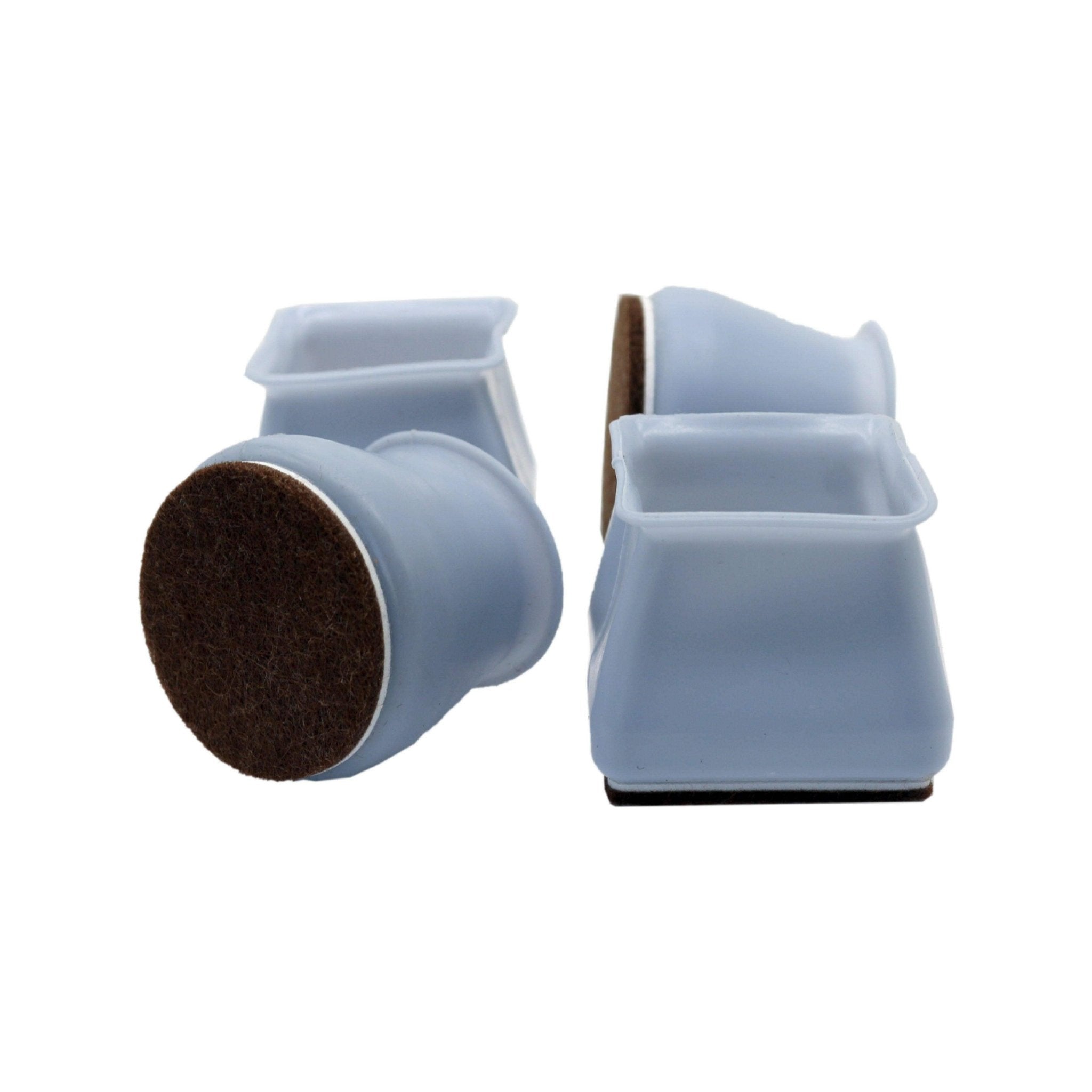 Hyper Cover Silicone Chair Leg Protectors Grey | Felt Floor Caps - Round - 4 pcs