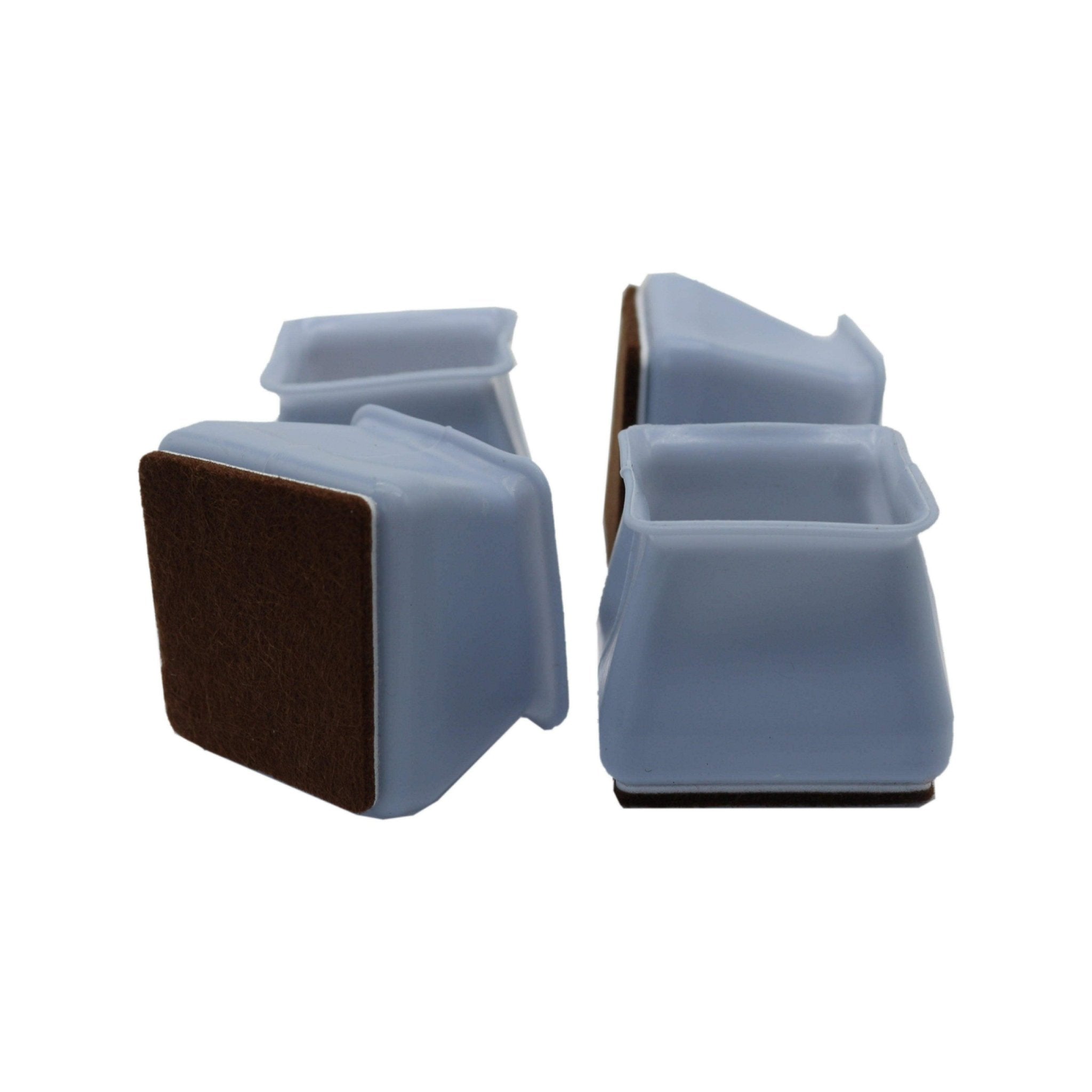 Hyper Cover Silicone Chair Leg Protectors Grey | Felt Floor Caps - Square - 4 pcs