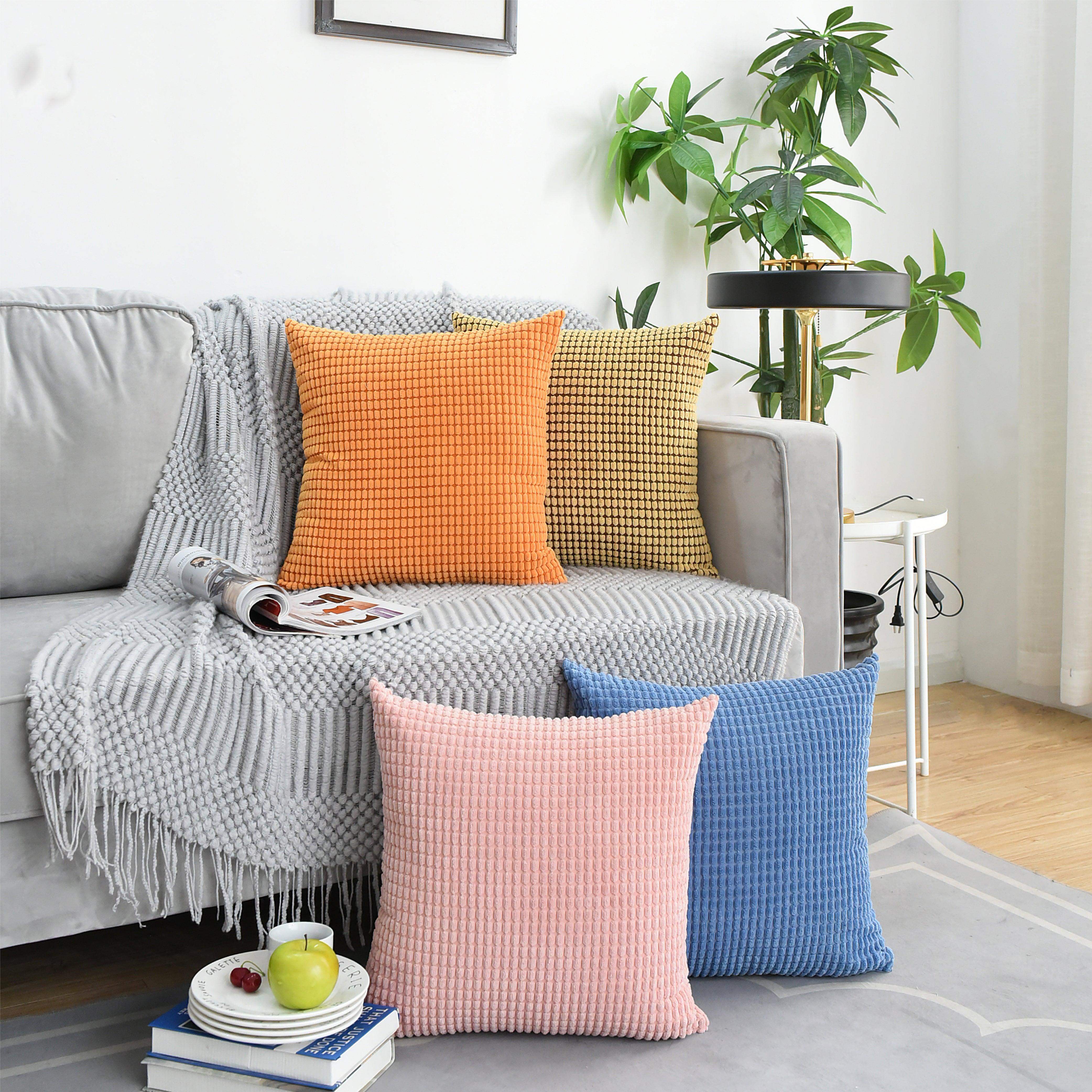 Hyper Cover Soft Textured Velvet Cushion Cover | Corduroy Waffle Throw Pillow | Cushion Covers | Brilliant Home Living