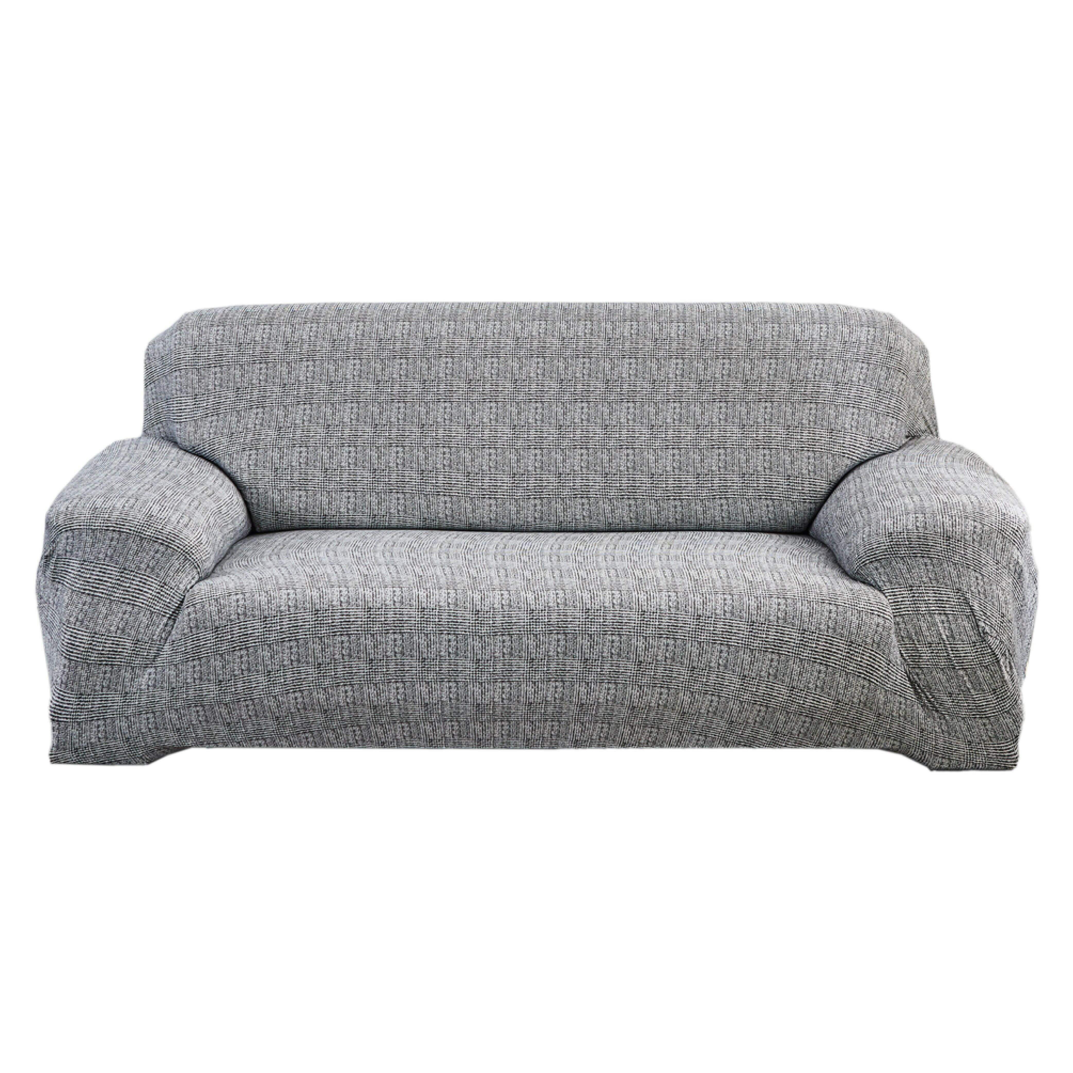 Hyper Cover Stretch Sofa Cover Elegant Grey Pattern | Slipcover | Sofa Covers | Brilliant Home Living