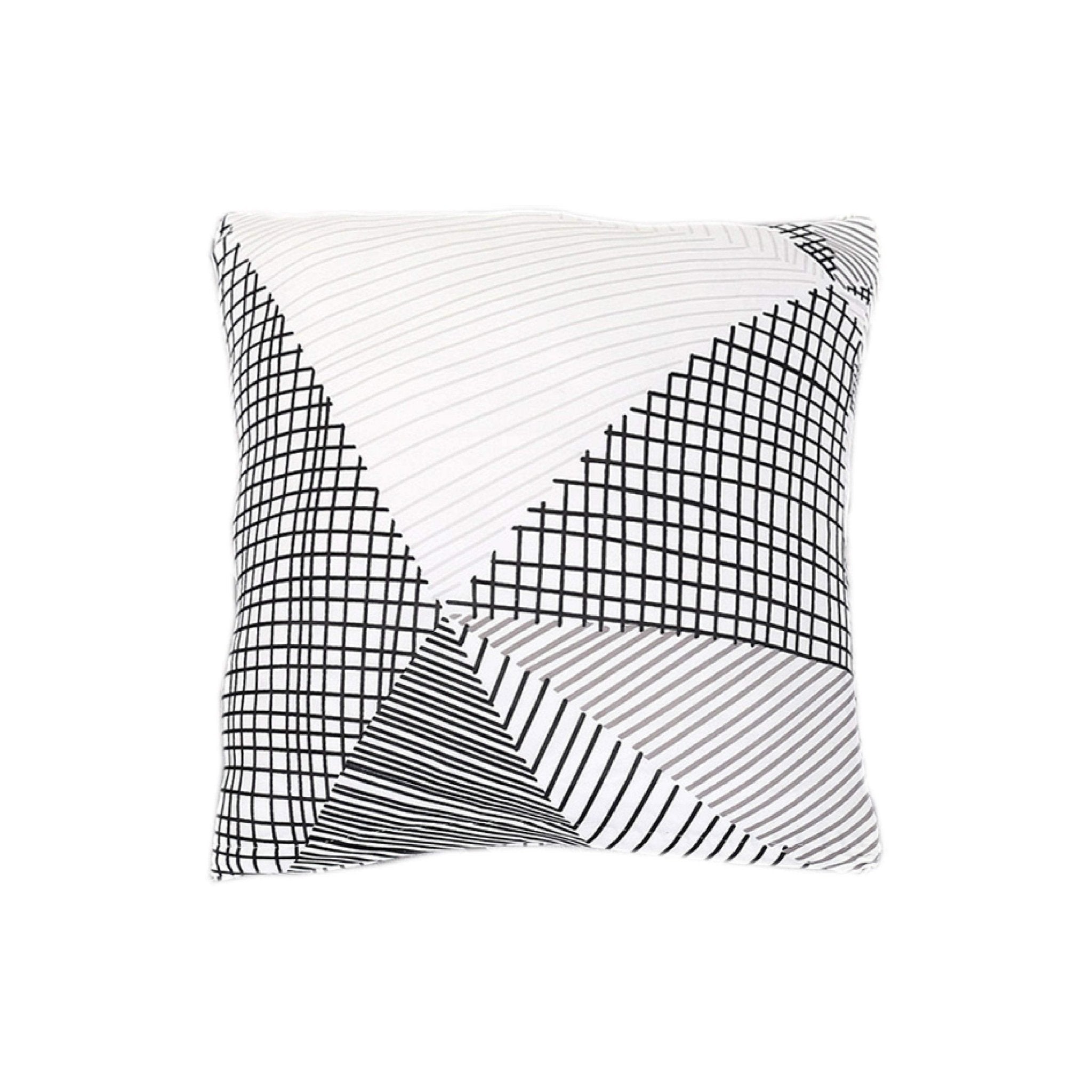 Hyper Cover Stretch Sofa Cover Geometric Pattern | Slipcover - 45x45cm Cushion Case -