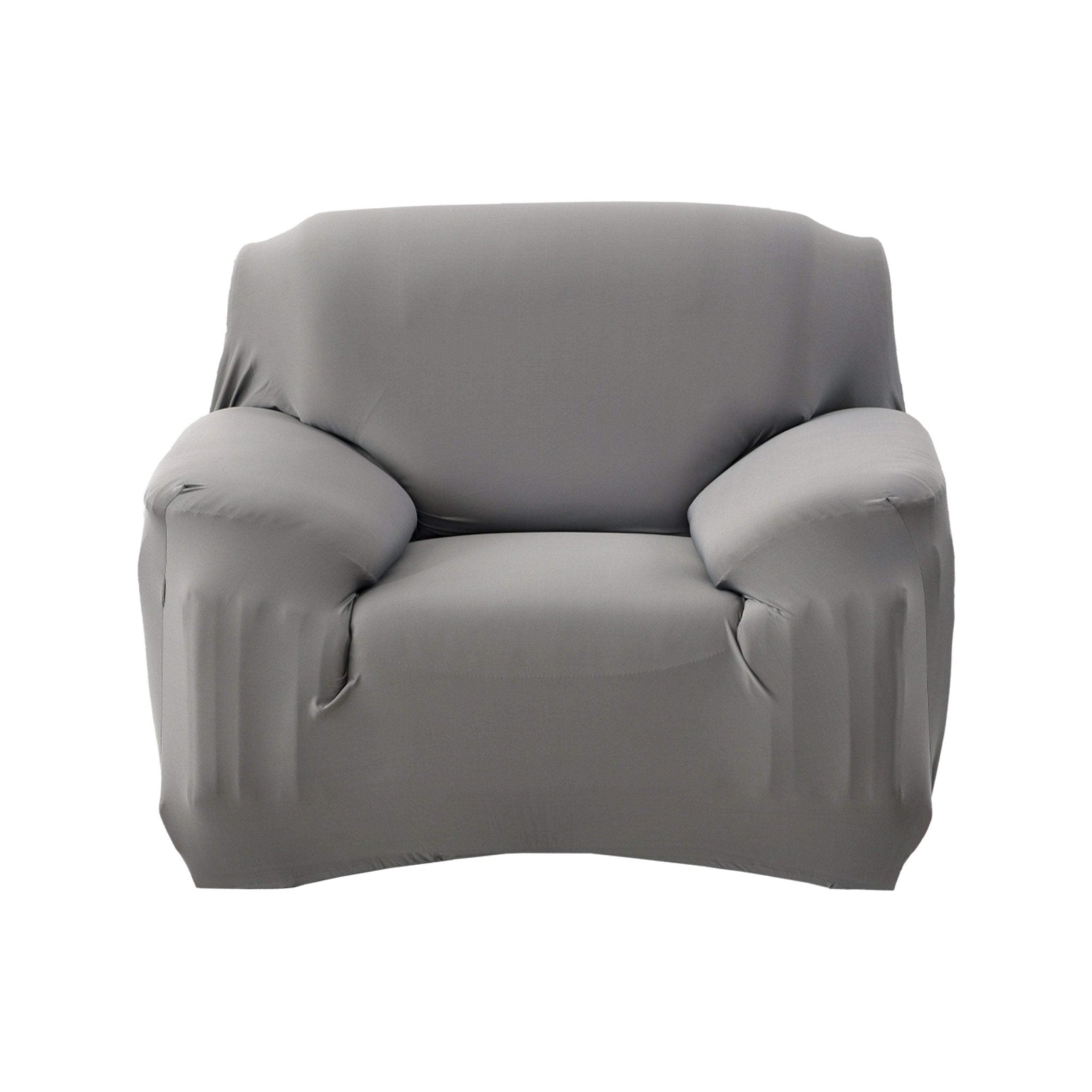 Hyper Cover Stretch Sofa Cover Grey | Lounge Slipcover Protector - 1 Seater -