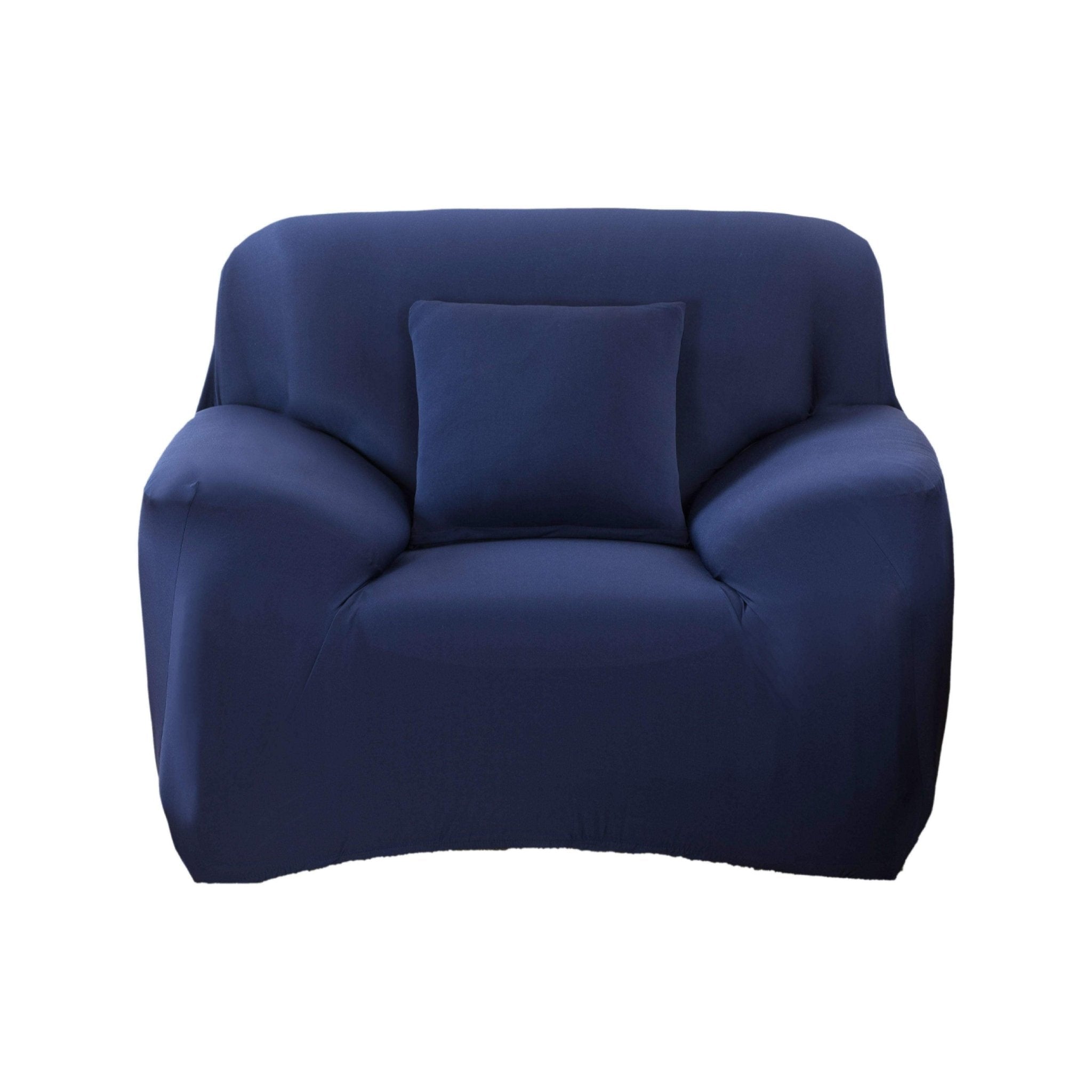 Hyper Cover Stretch Sofa Cover Navy Blue | Lounge Slipcover Protector - 1 Seater -