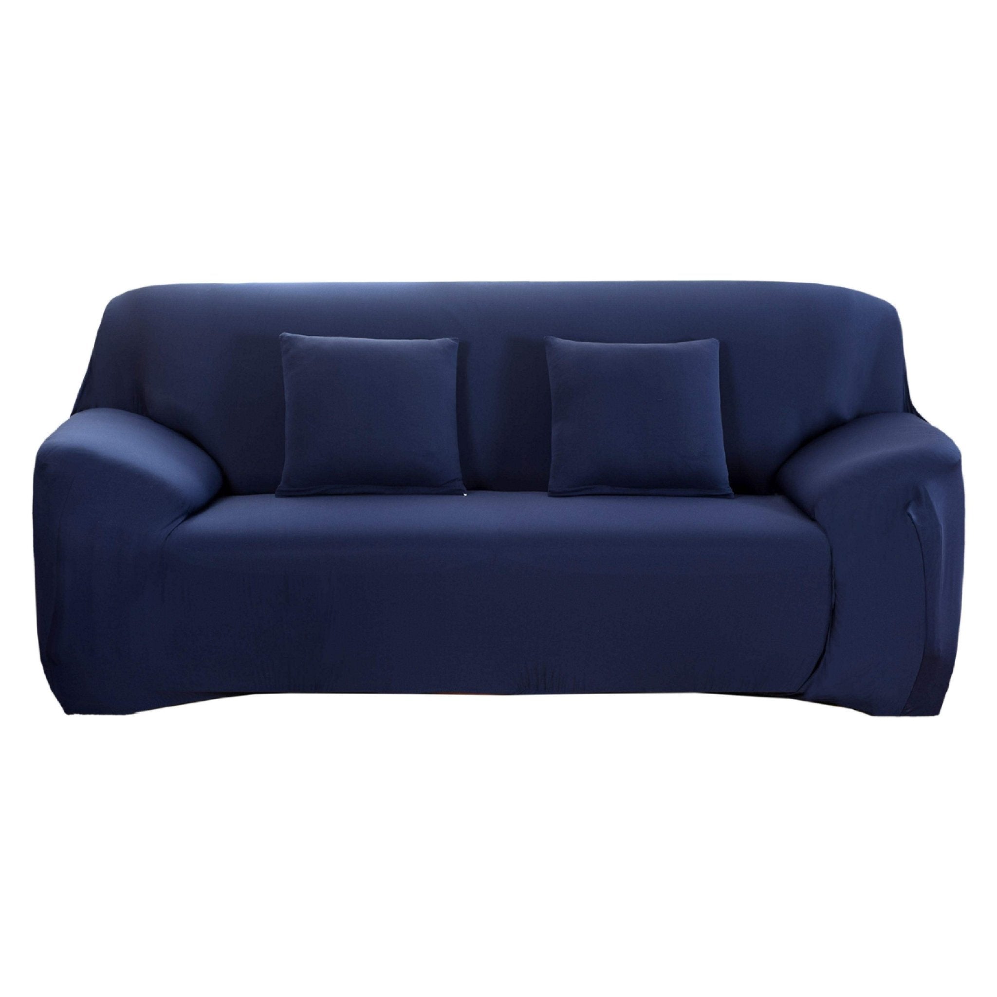 Hyper Cover Stretch Sofa Cover Navy Blue | Lounge Slipcover Protector - 2 Seater -