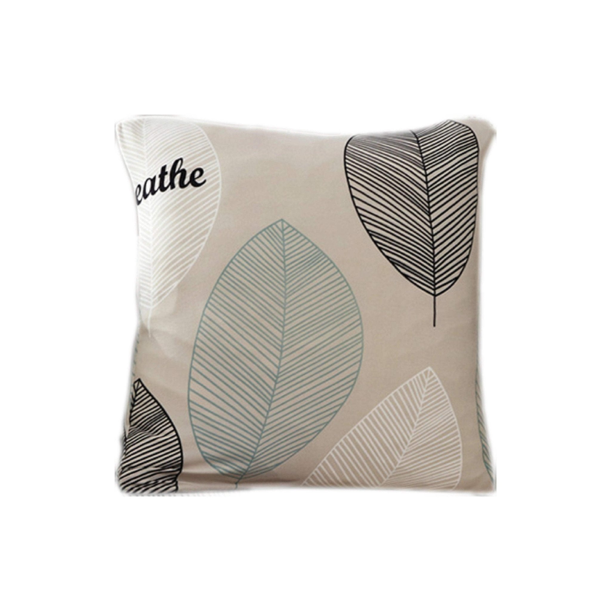 Hyper Cover Stretch Sofa Cover White Feather Pattern | Slipcover - 45x45cm Cushion Case -