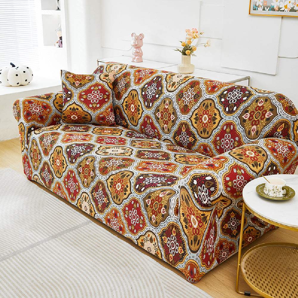 Hyper Cover Stretch Sofa Cover with Patterns Boho Essence | Sofa Covers | Brilliant Home Living