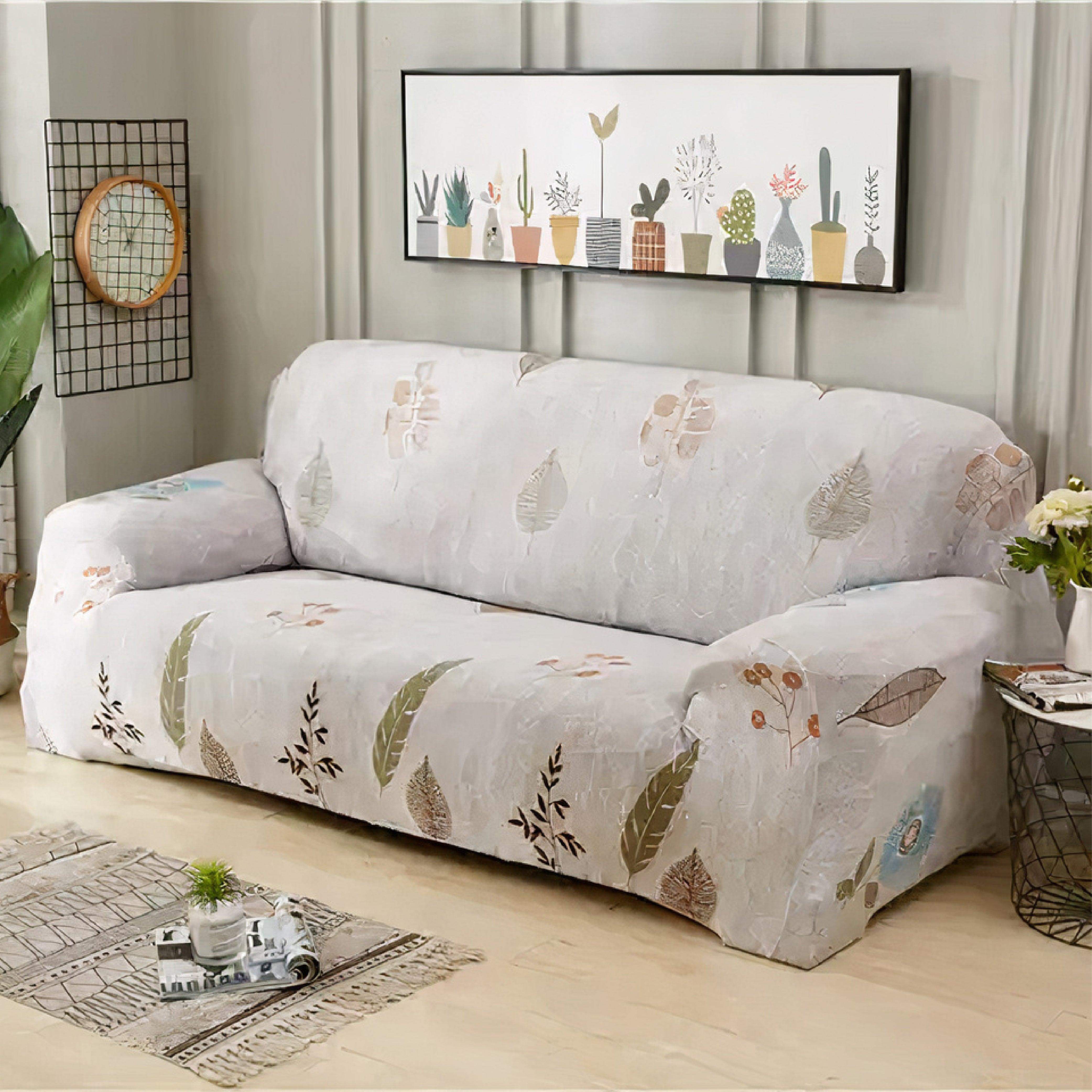 Hyper Cover Stretch Sofa Cover with Patterns Twilight Leaves | Sofa Covers | Brilliant Home Living