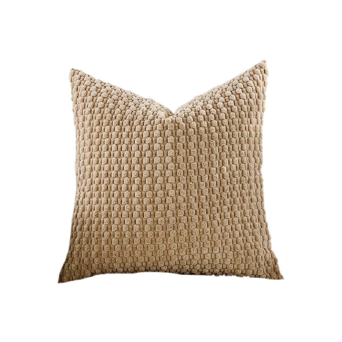 Hyper Cover Textured Waffle Corduroy Cushion Cover | Modern Ribbed Design - Oatmeal - 30x50 cm