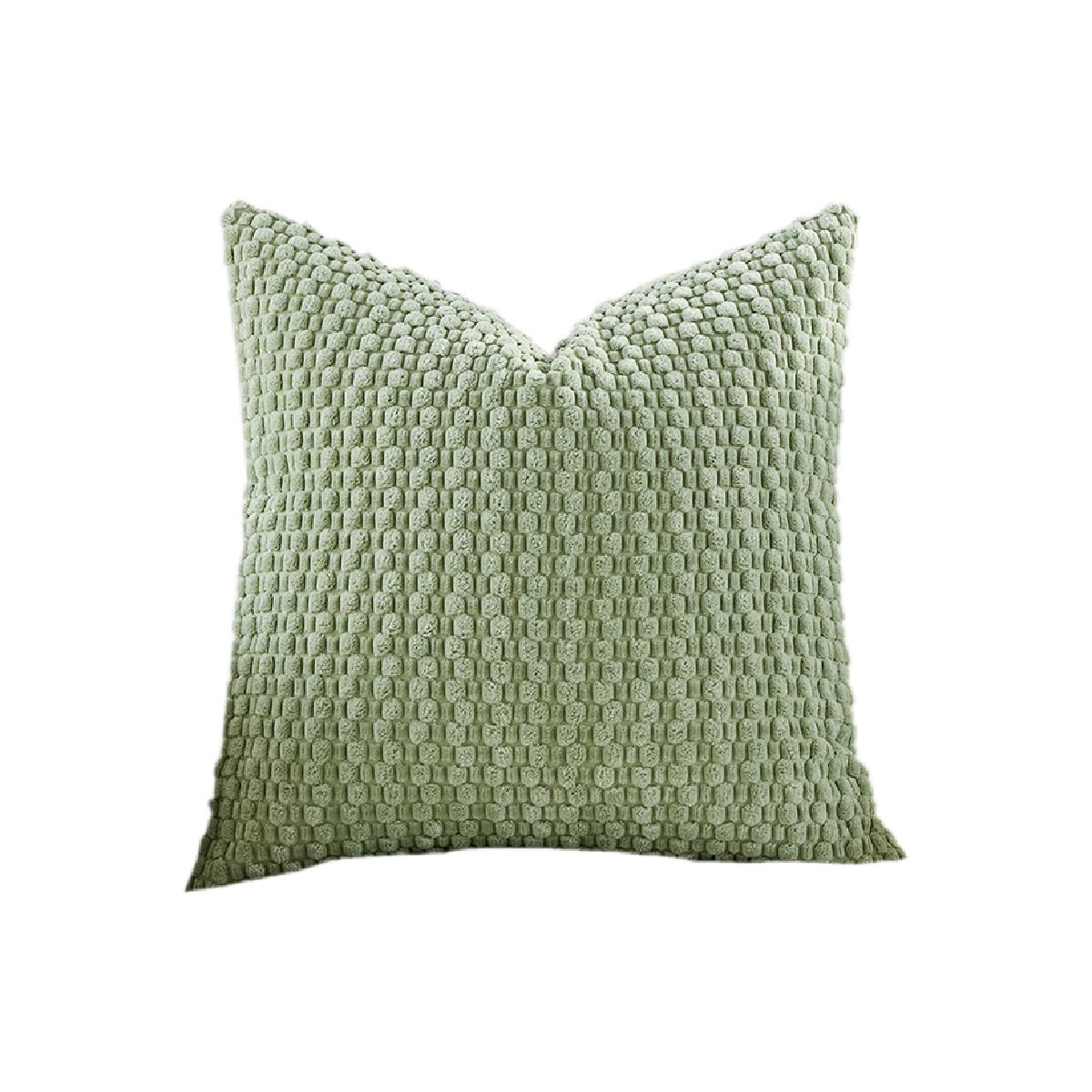 Hyper Cover Textured Waffle Corduroy Cushion Cover | Modern Ribbed Design - Sage Green - 30x50 cm