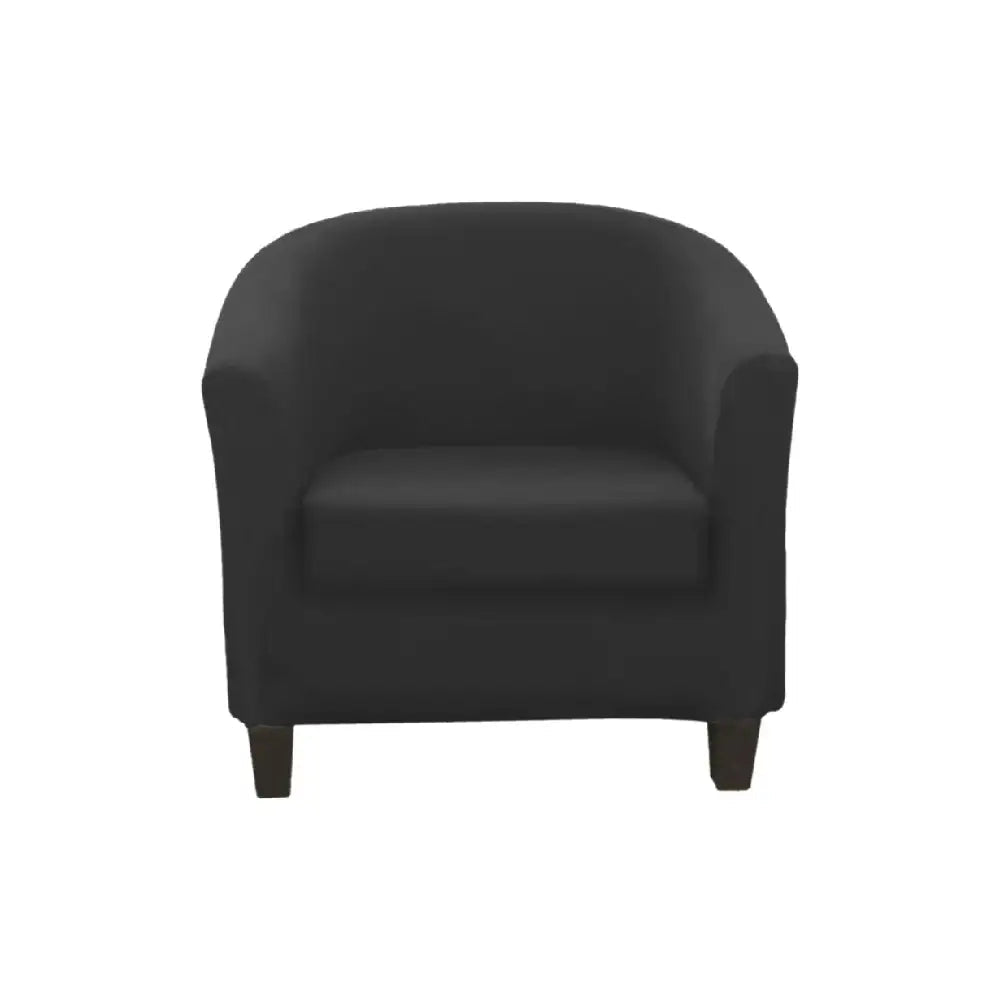 Hyper Cover Tub Chair Cover Black | Stretch Armchair Slipcover (2-Piece) - 
