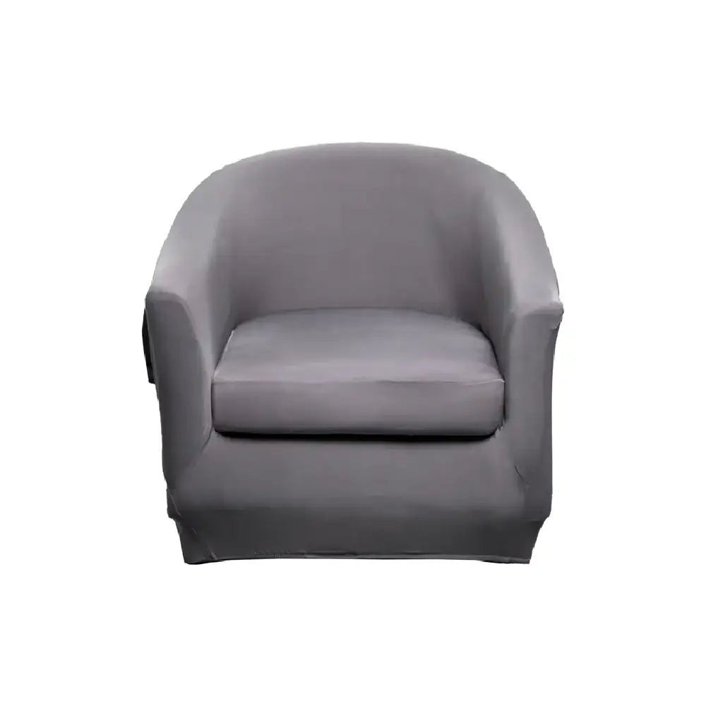 Hyper Cover Tub Chair Cover Grey | 2-Piece Stretch Slipcover - 