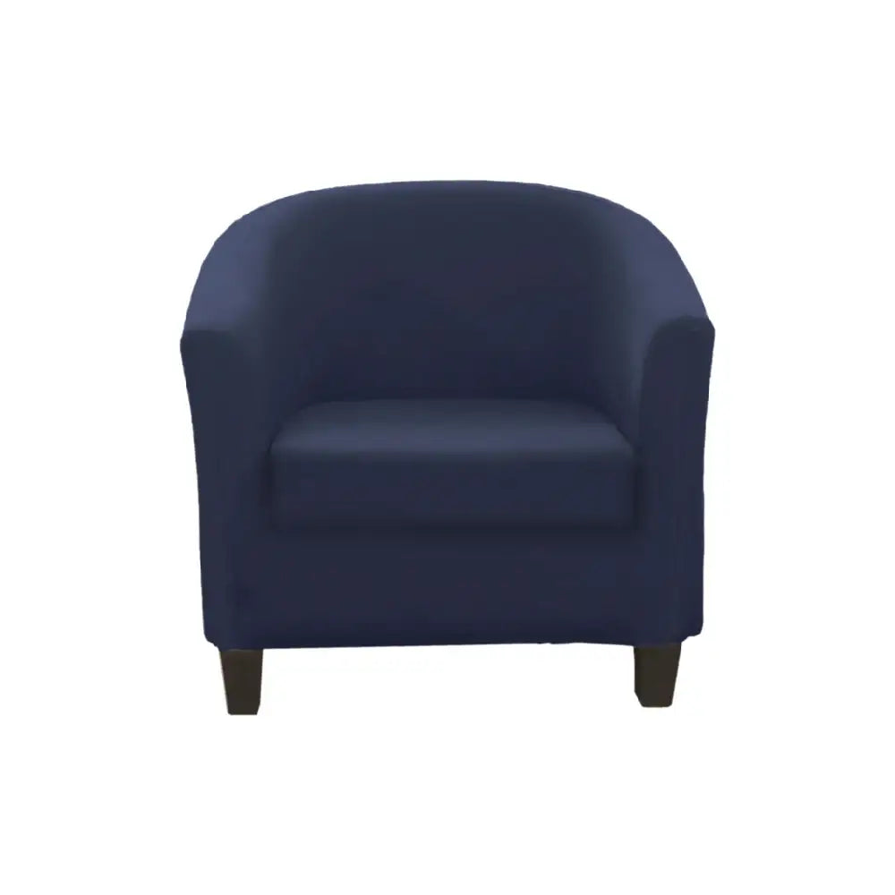 Hyper Cover Tub Chair Cover Navy Blue | 2-Piece Stretch Slipcover | Chair Covers | Brilliant Home Living