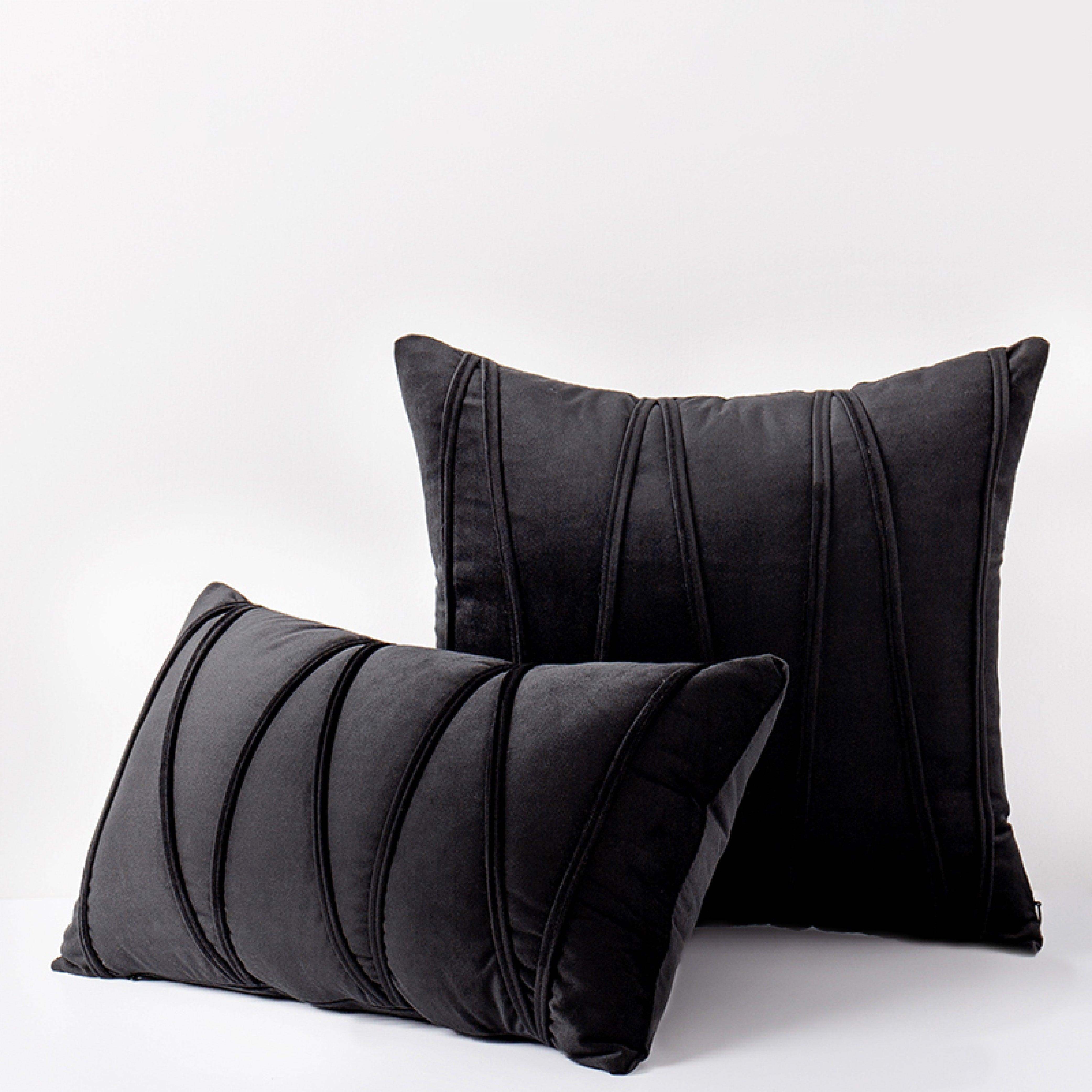 Hyper Cover Velvet Striped Cushion Cover | Textured Soft Throw Pillow Case | Cushion Covers | Brilliant Home Living