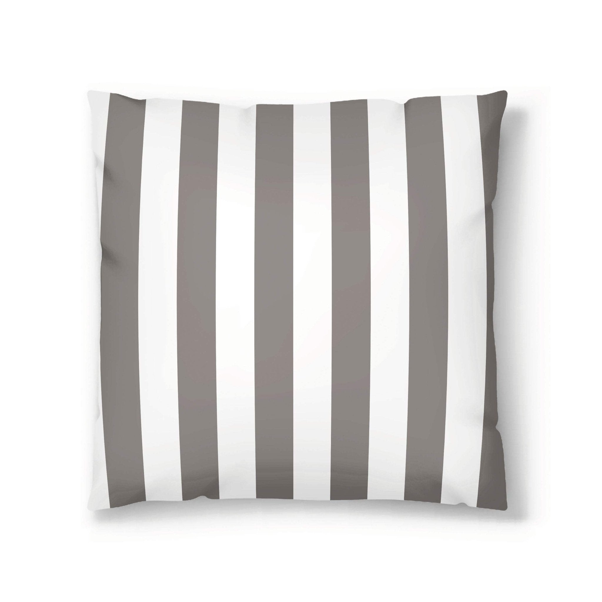 Hyper Cover Vertical Stripe Outdoor Cushion Covers | Water Resistant Throw Pillows - Charcoal - 30x50 cm
