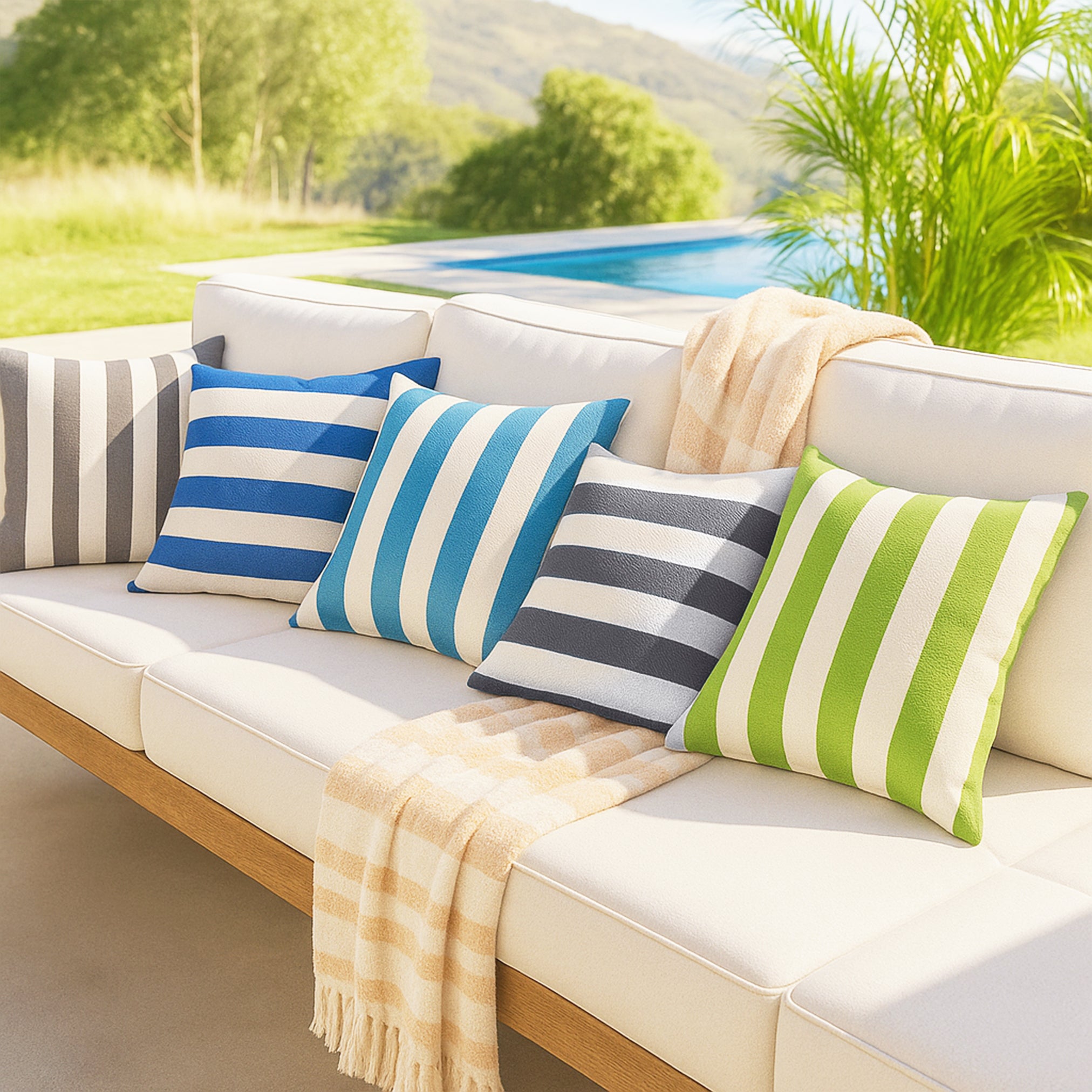 Hyper Cover Vertical Stripes Outdoor Cushion Covers