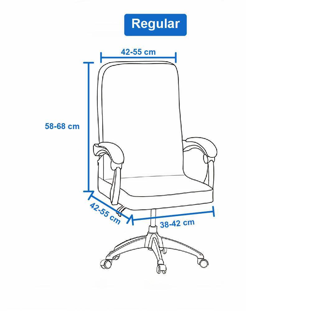 Hyper Cover 1-Piece Plain Colour Office Chair Cover Regular