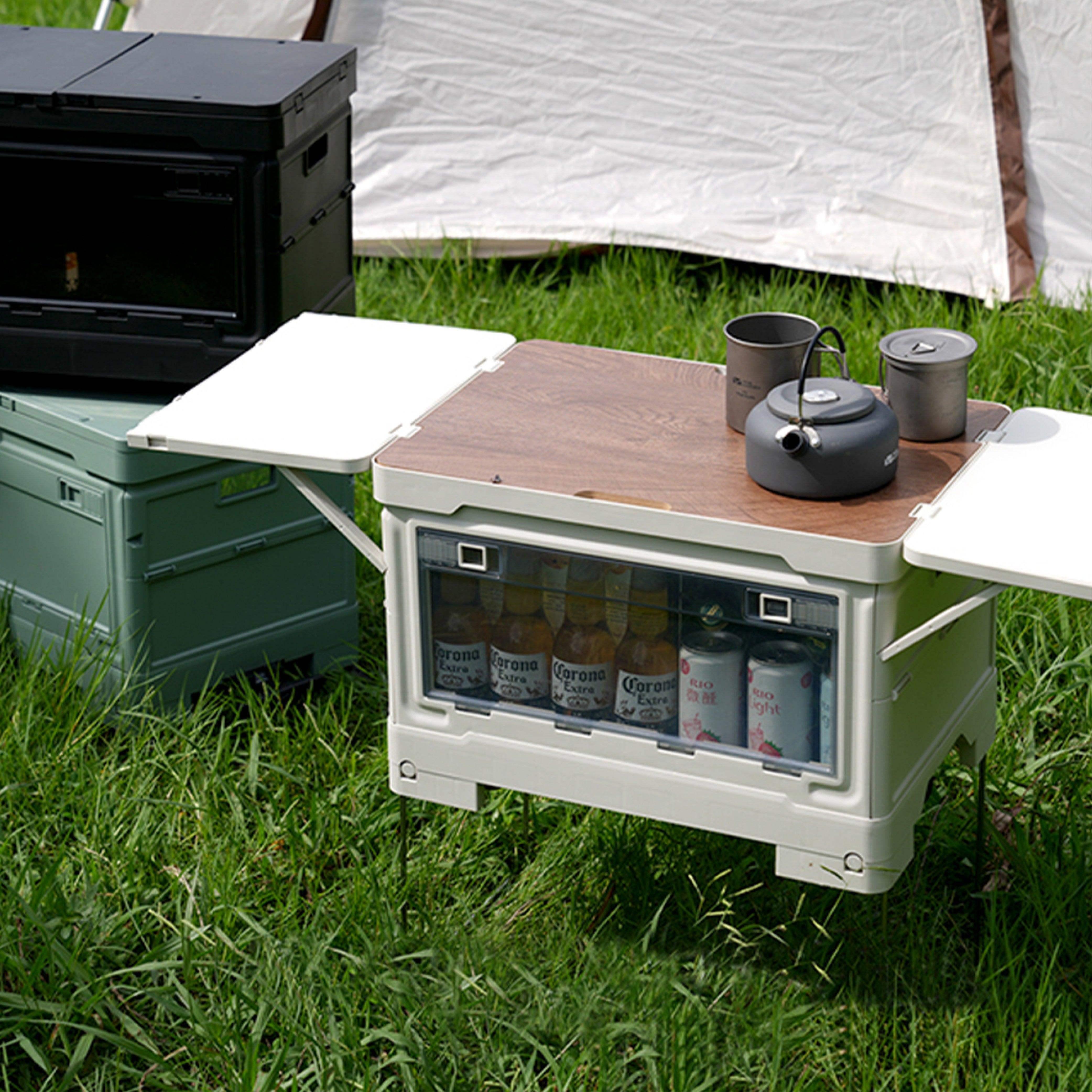 Outdoor Bees Foldable Picnic Table Storage Box with Wheel | Outdoor Life | Brilliant Home Living