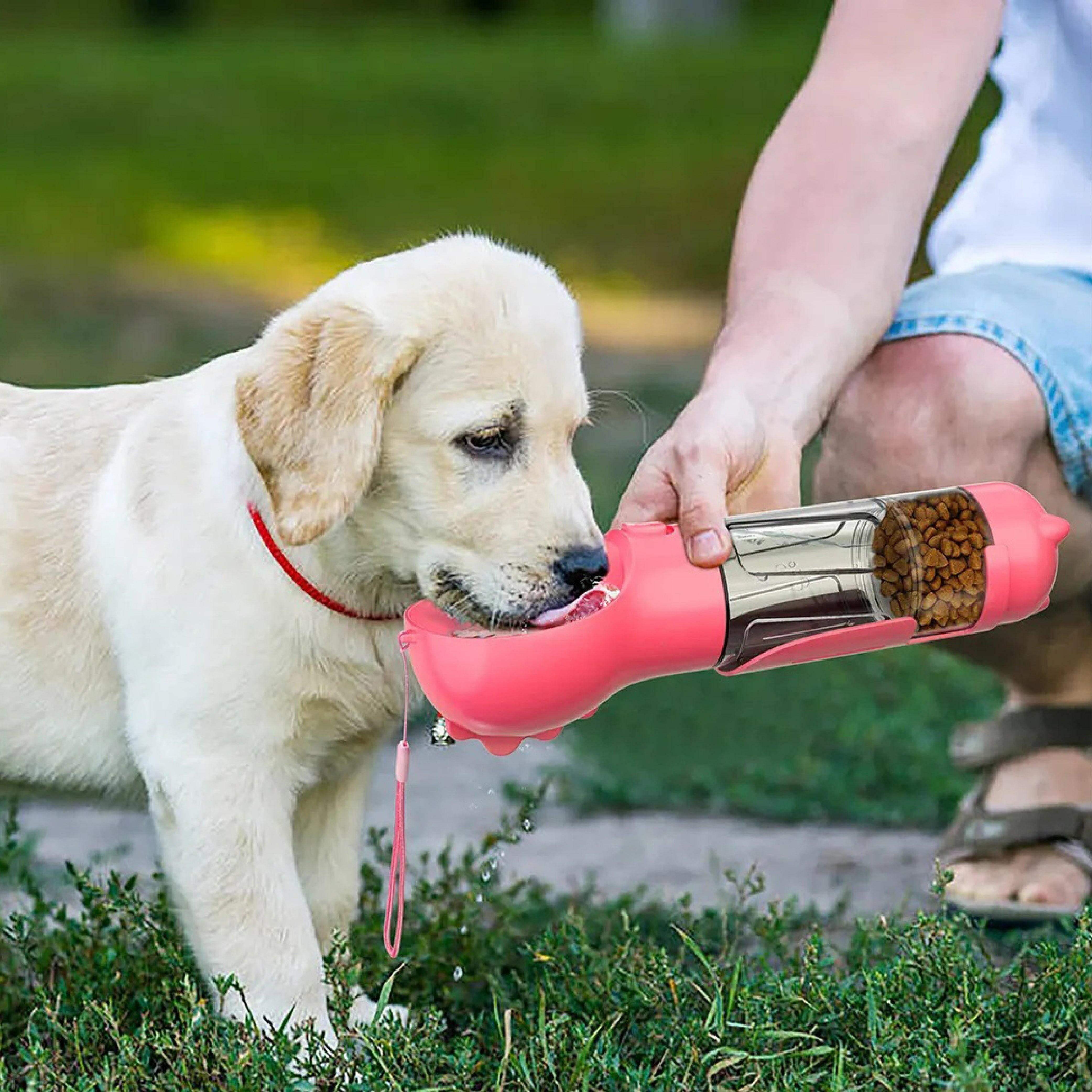 Pet Swift 4-in-1 Portable Dog Water Bottle | Travel Feeder & Poop Scoop | Dog Water Bottle | Brilliant Home Living