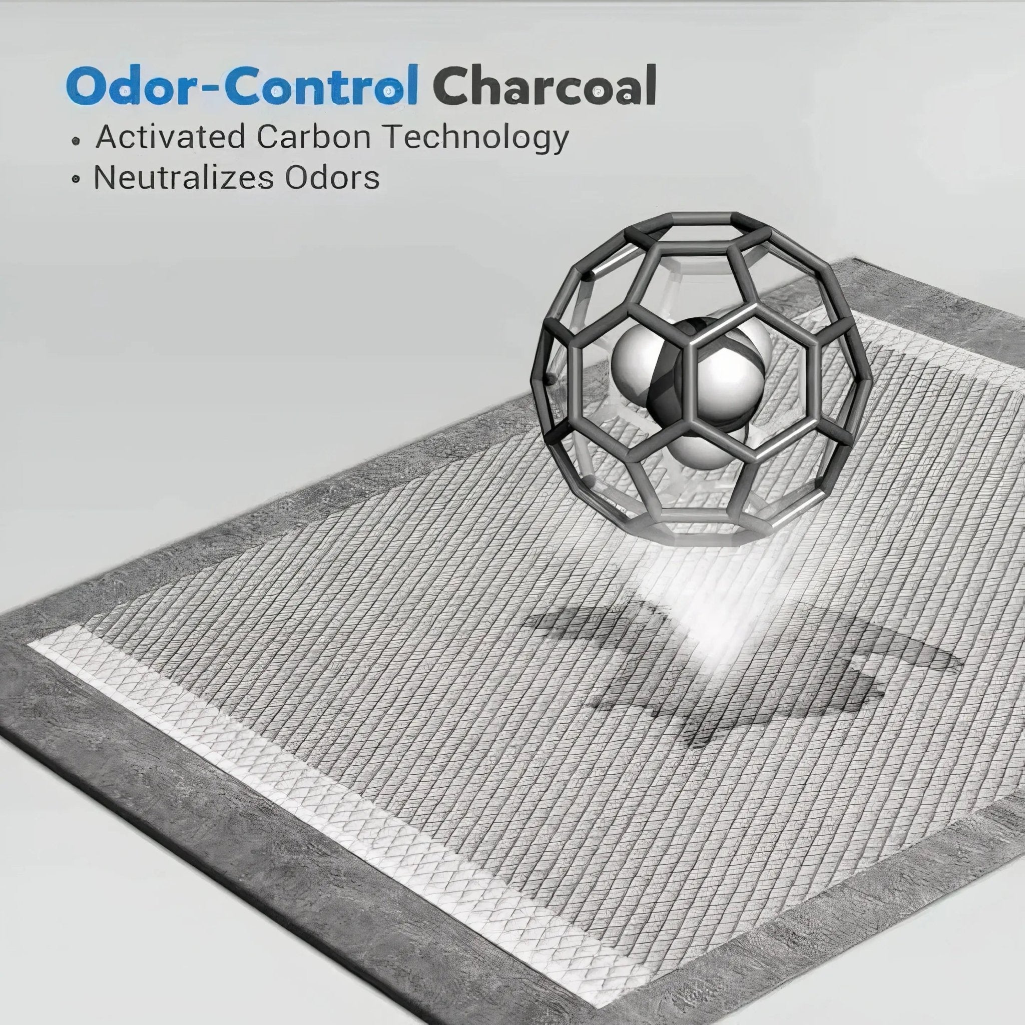 Pet Swift Activated Charcoal Puppy Pads | 60x60cm Odour Control Dog Training Mats - 40 pcs -