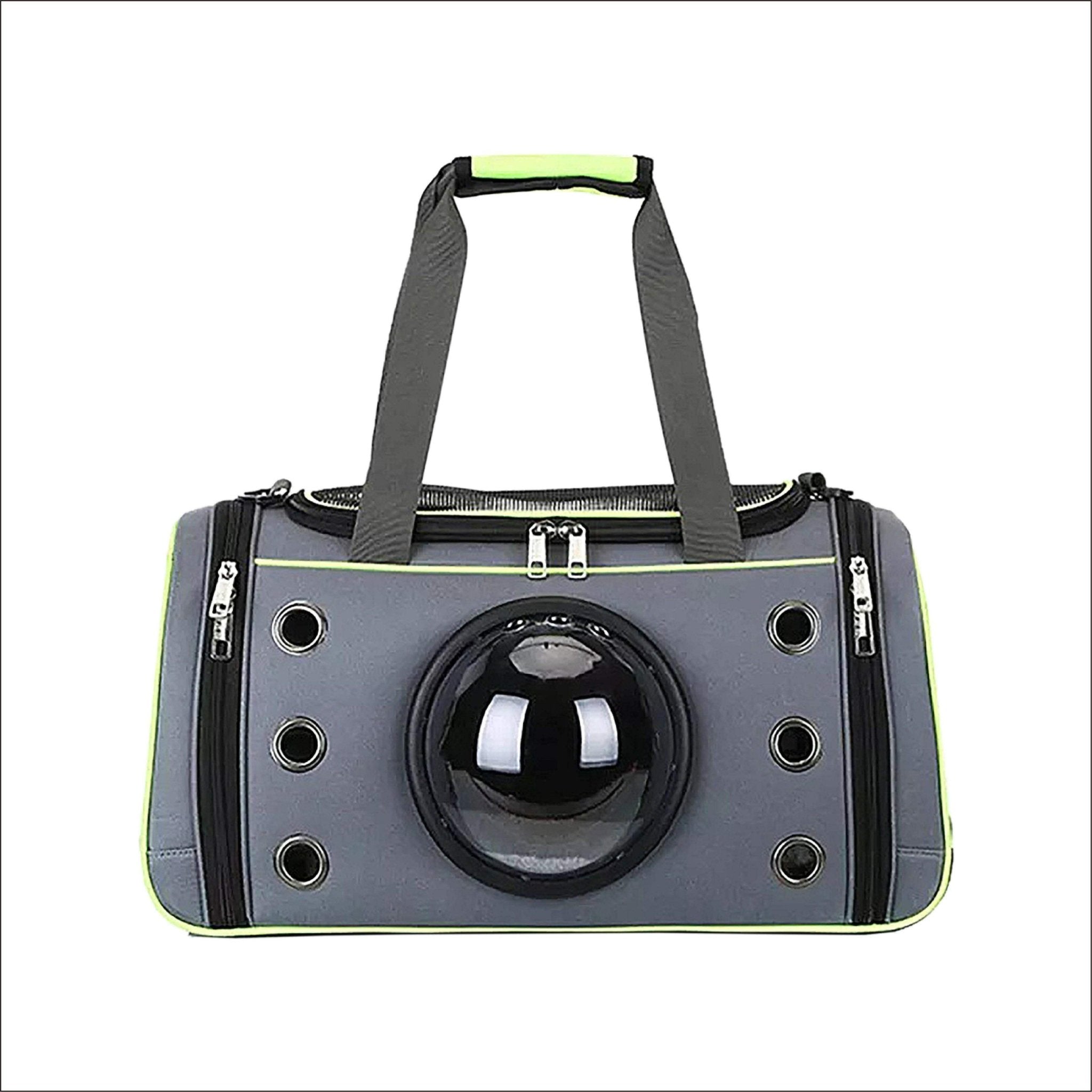Pet Swift Breathable Cat Carrier Bag | Portable Pet Travel Crate Green - 51x28x26cm -