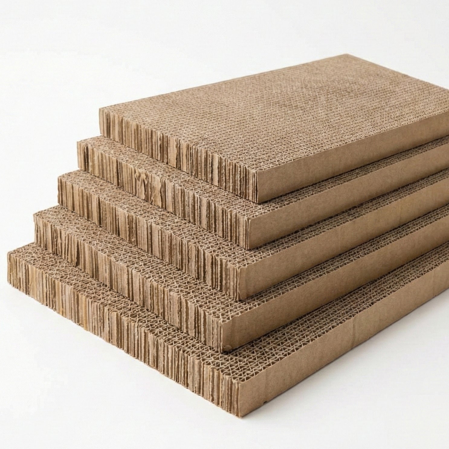 Pet Swift Corrugated Cat Scratcher Box | 5-Pack Reversible Scratching Board - 