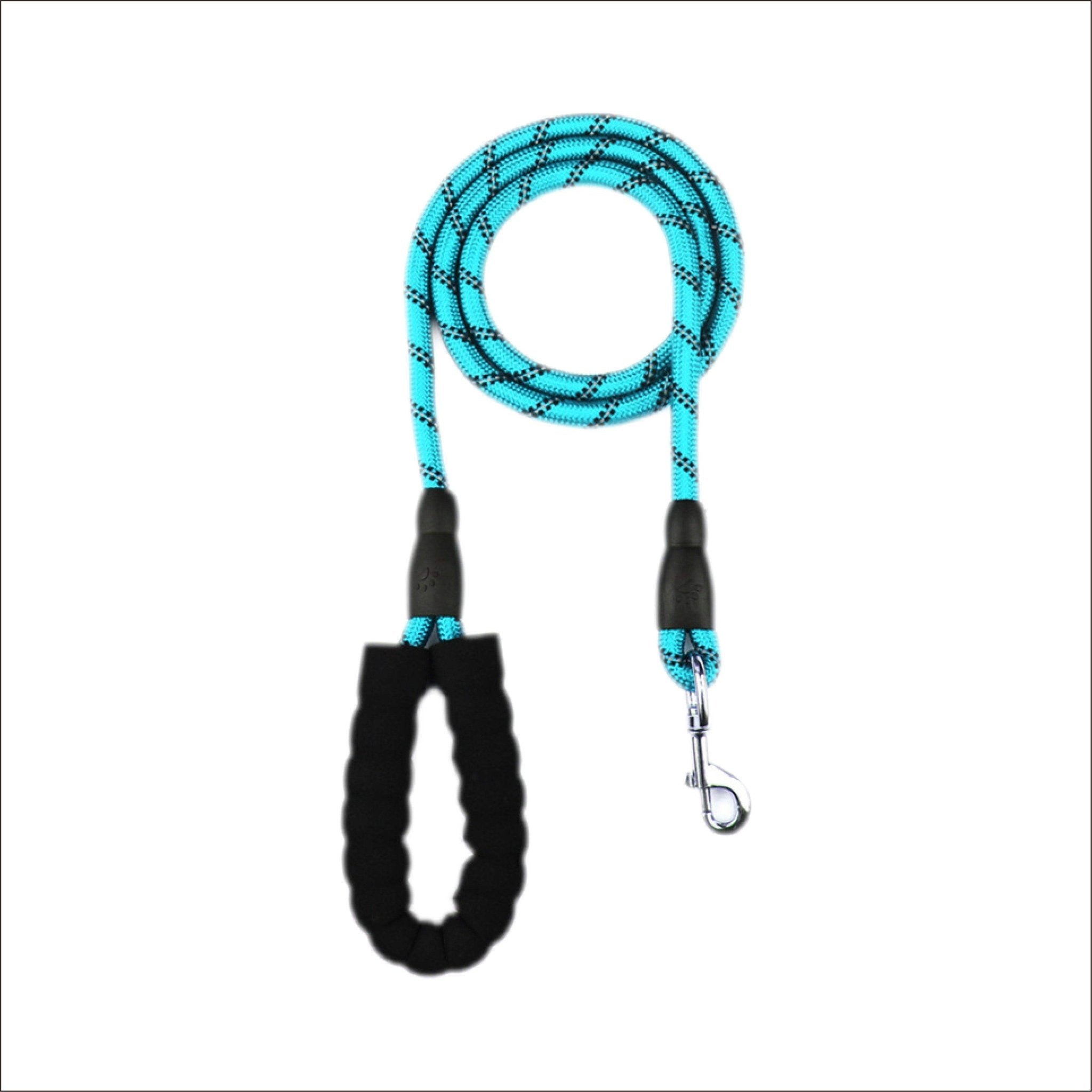 Pet Swift Extra Long Reflective Dog Lead | 3m Padded Handle Recall Training Rope - Aqua -