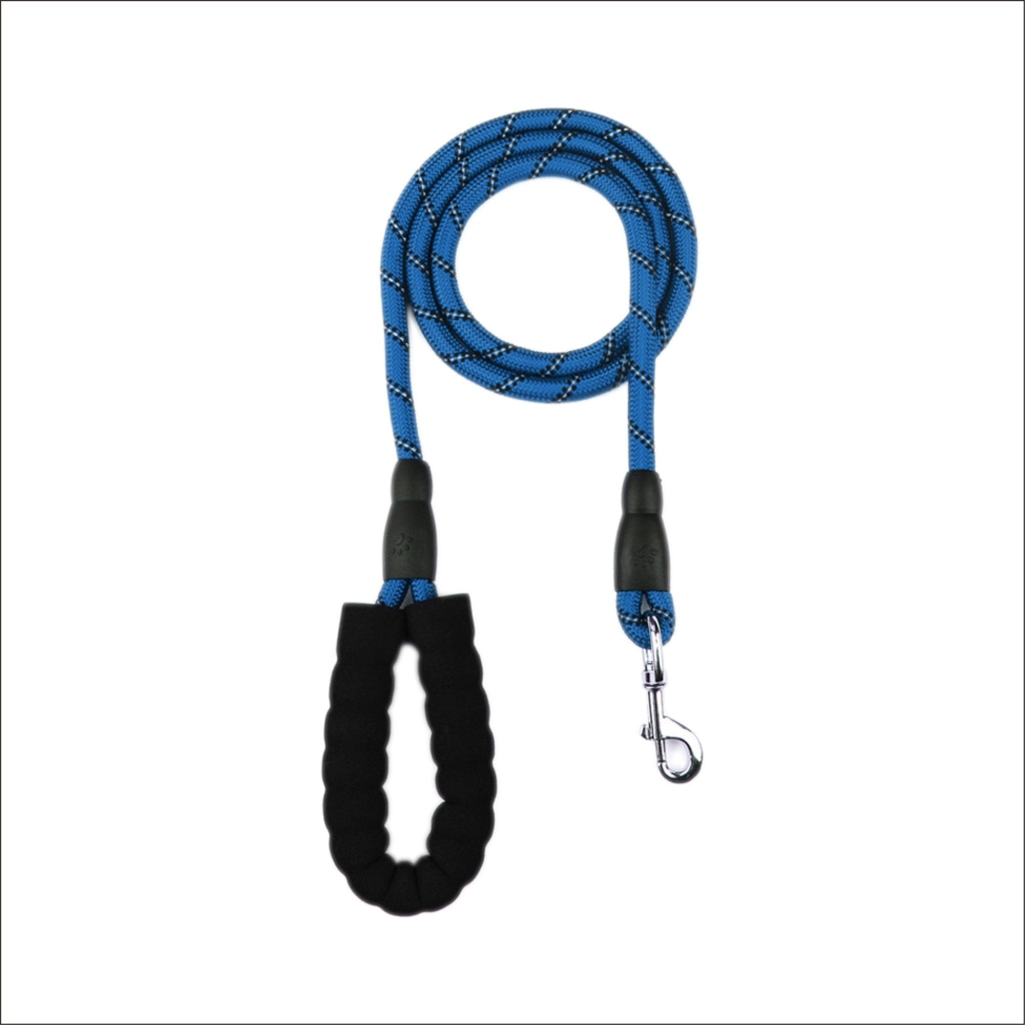 Pet Swift Extra Long Reflective Dog Lead | 3m Padded Handle Recall Training Rope - Blue -