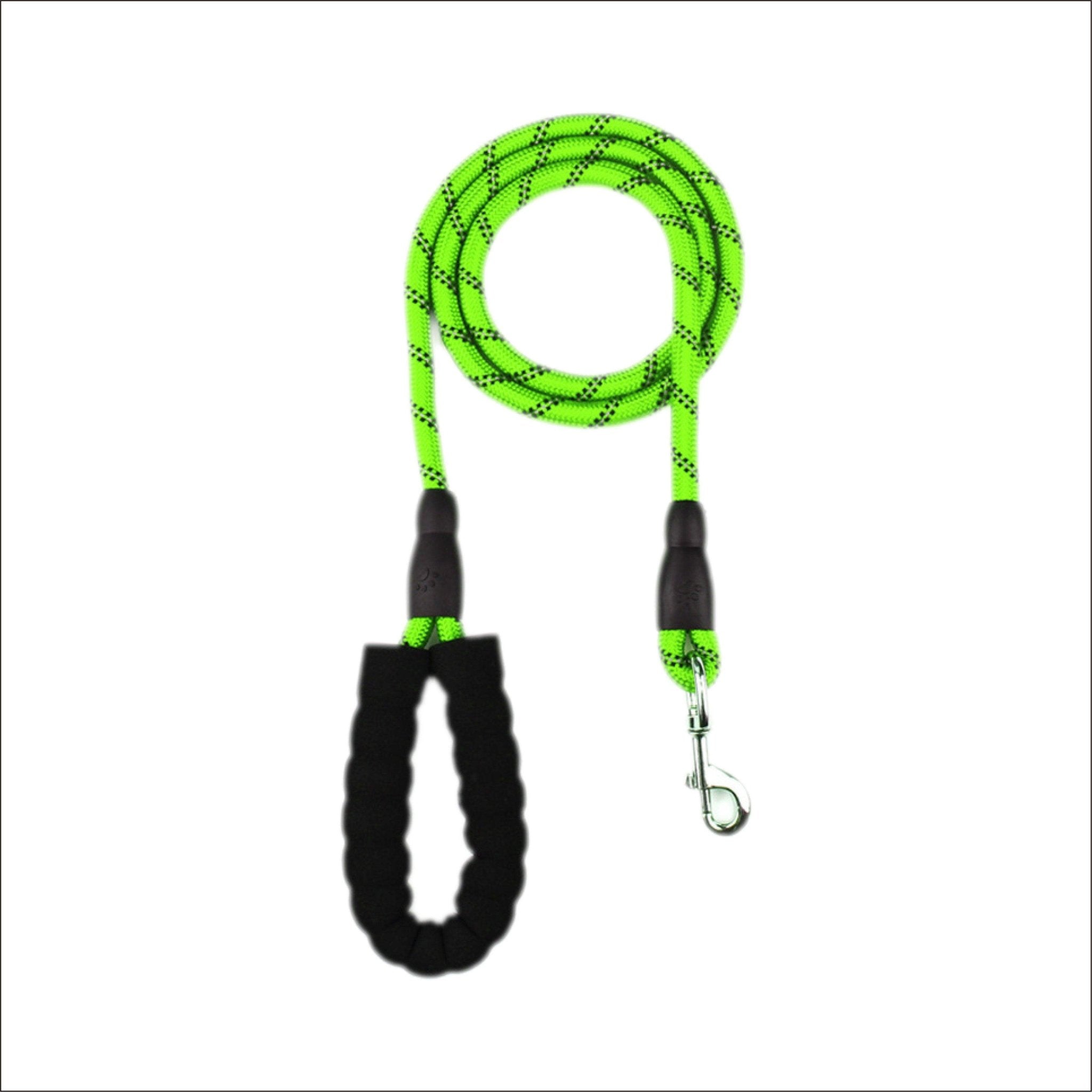 Pet Swift Extra Long Reflective Dog Lead | 3m Padded Handle Recall Training Rope - Green -