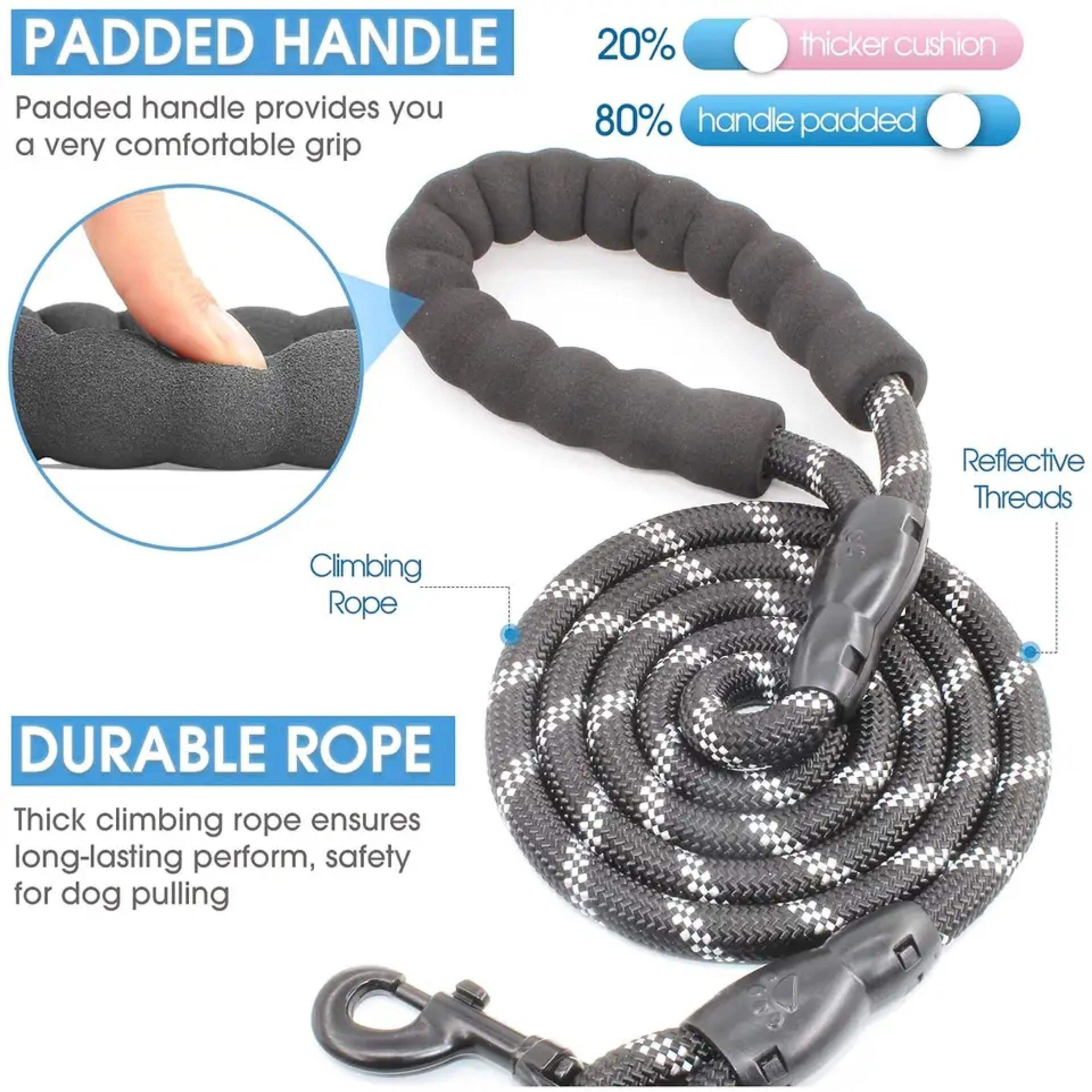 Pet Swift Extra Long Reflective Dog Lead | 3m Padded Handle Recall Training Rope | Dog Leash | Brilliant Home Living