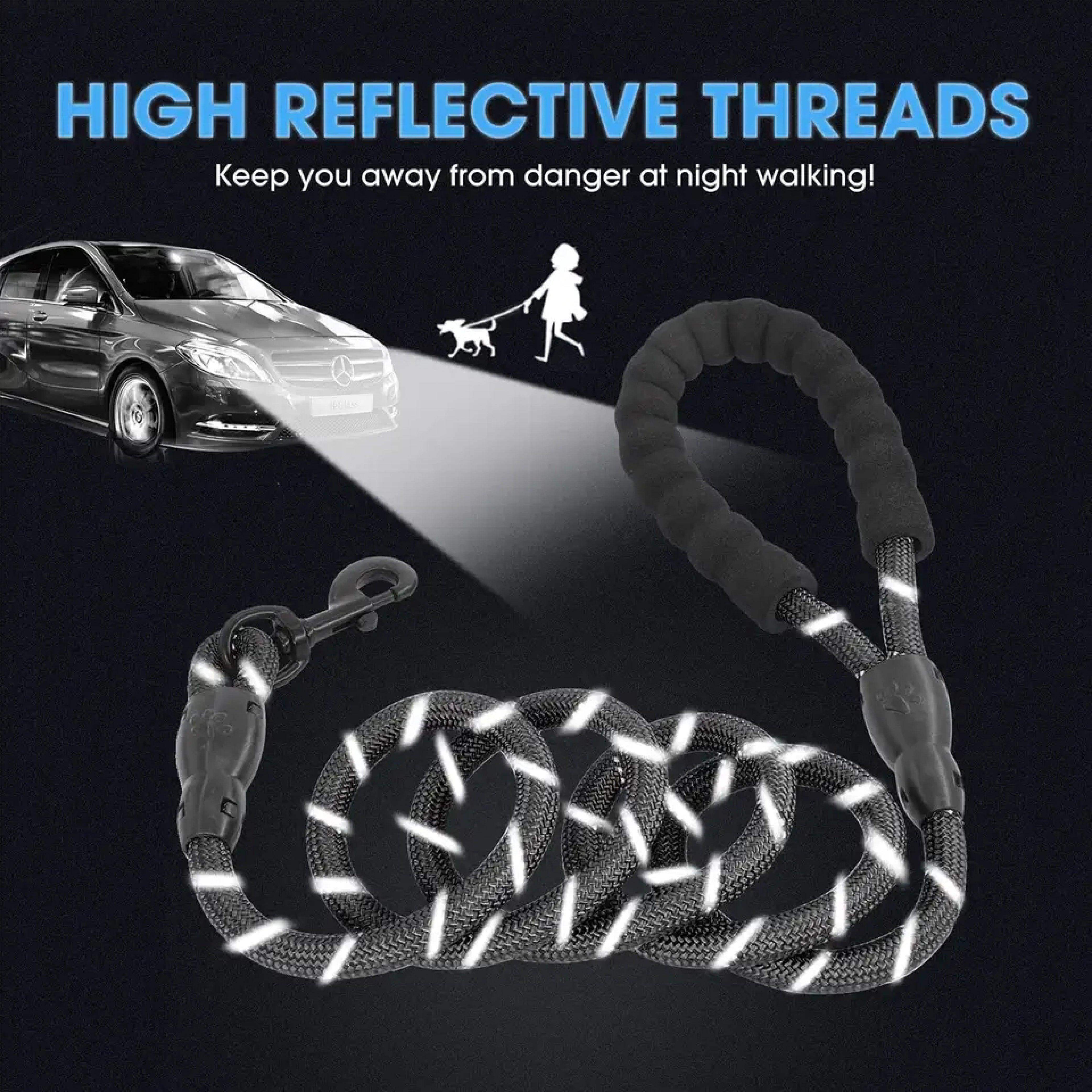 Pet Swift Extra Long Reflective Dog Lead | 3m Padded Handle Recall Training Rope | Dog Leash | Brilliant Home Living