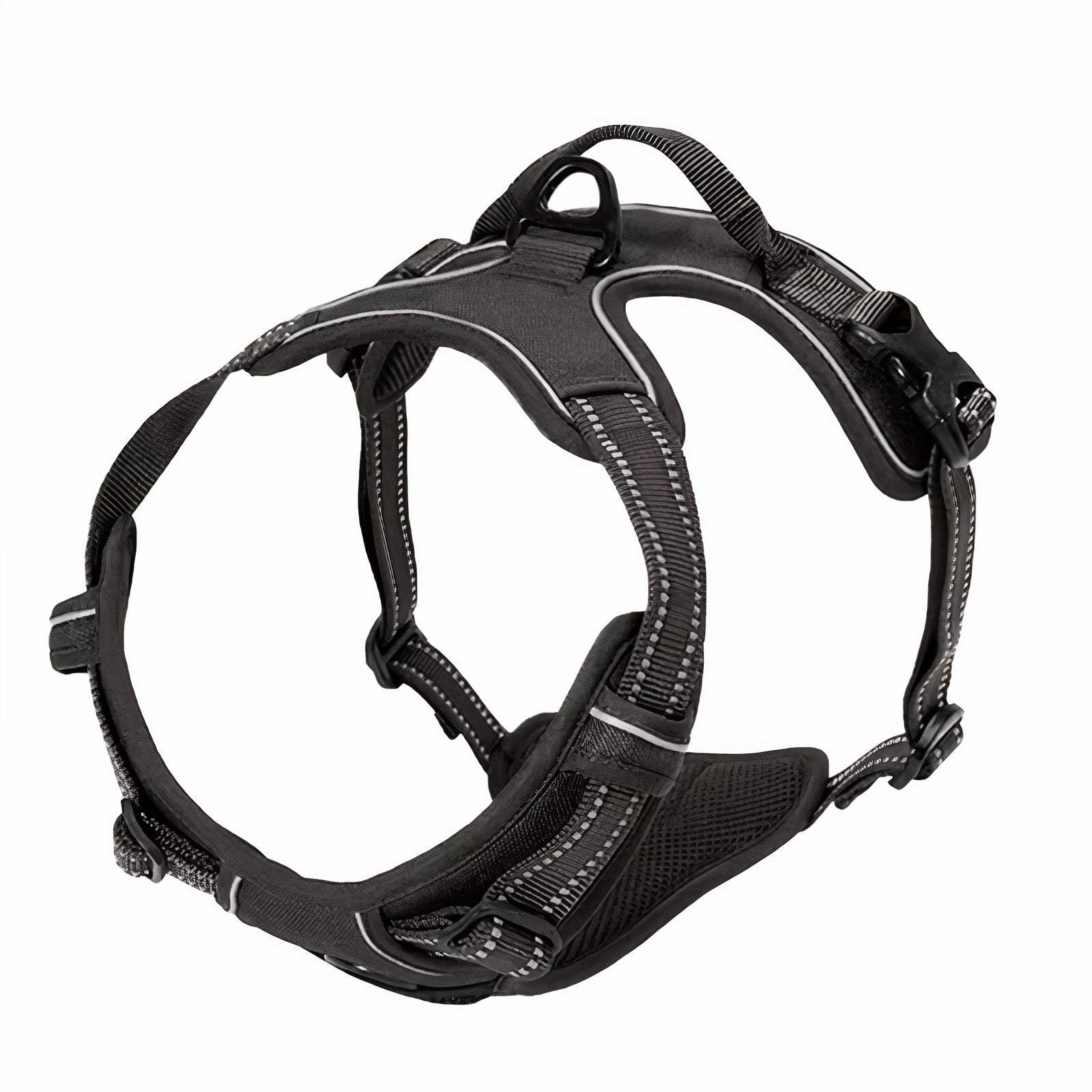 Pet Swift No Pull Dog Harness Black | Adjustable Reflective Front Clip Vest - Small -
