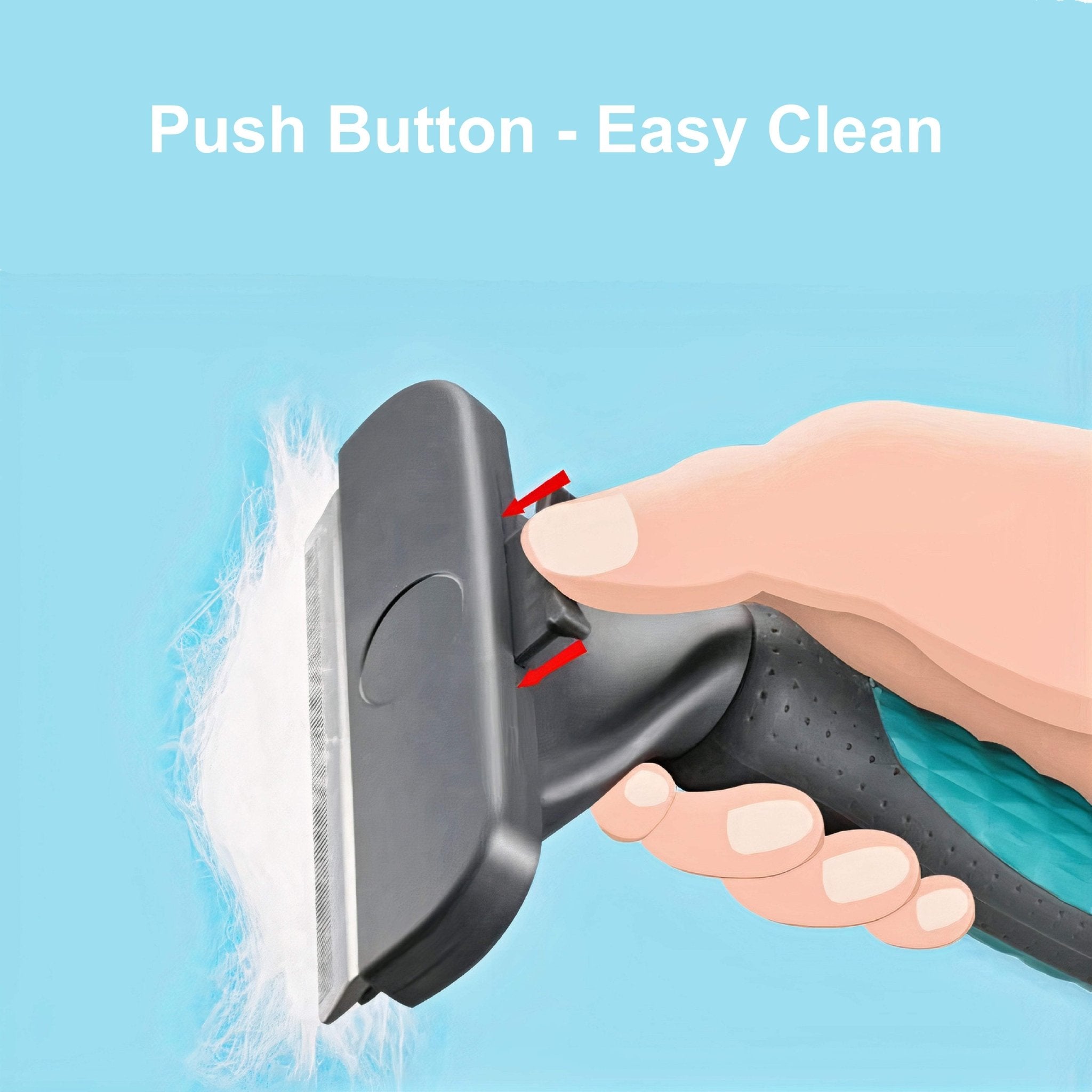 Pet Swift Self-Cleaning Deshedding Brush | Professional Undercoat Grooming Tool for Dogs & Cats - 