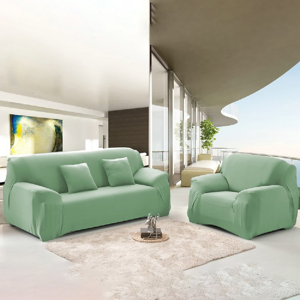 Hyper Cover Stretch Sofa Cover Plain Colour Emerald