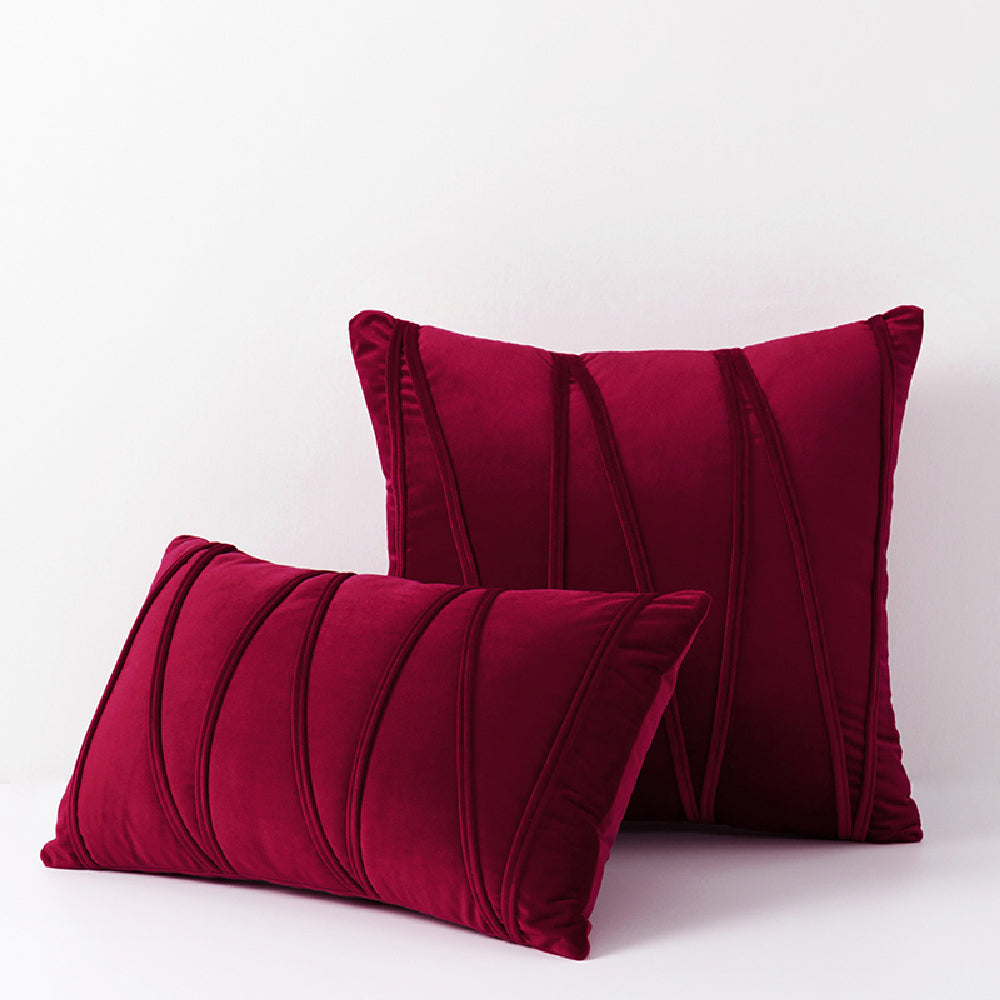 Hyper Cover Velvet Striped Cushion Cover | Textured Soft Throw Pillow Case